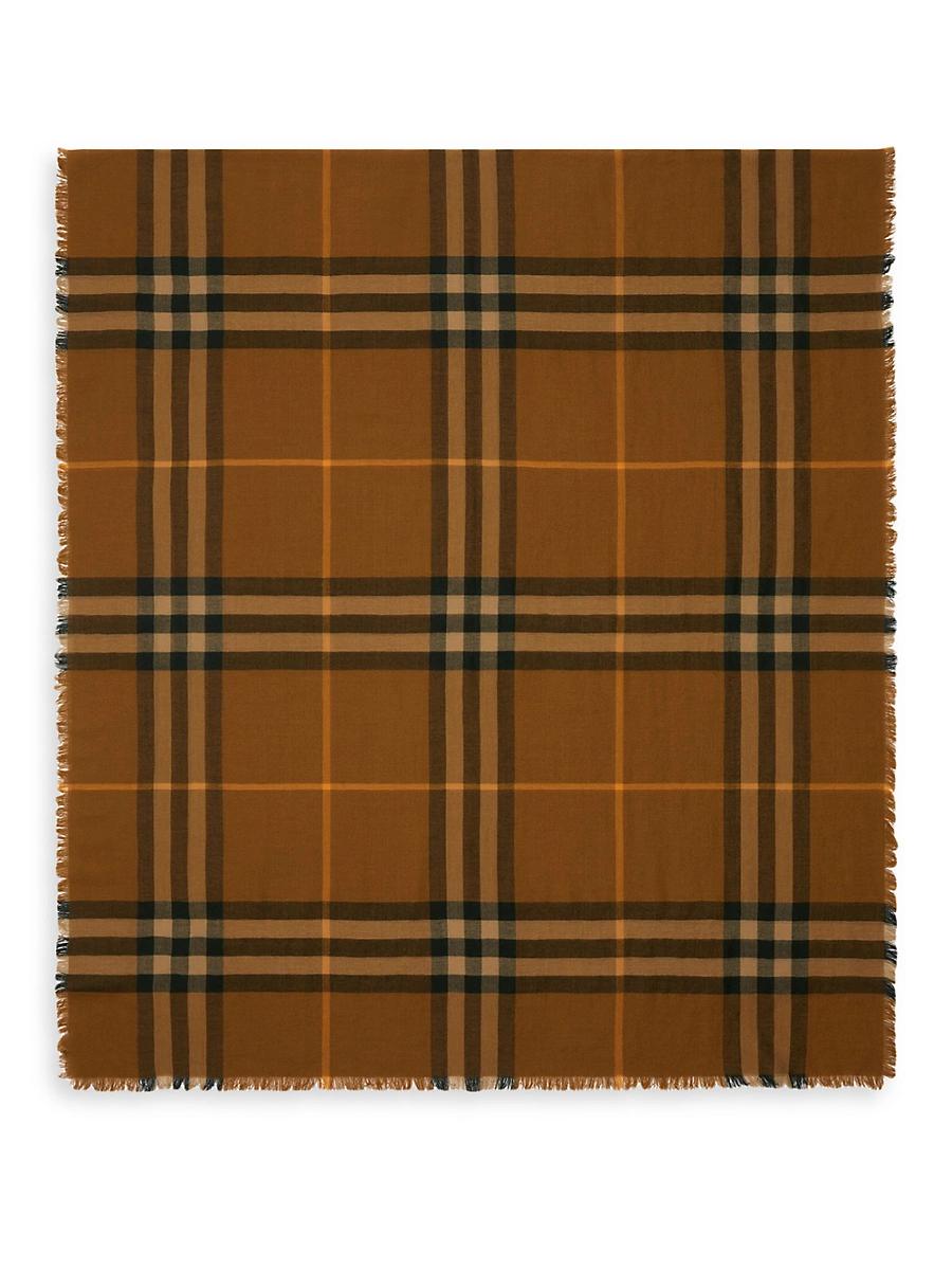 Womens Giant Wool Check Scarf Product Image