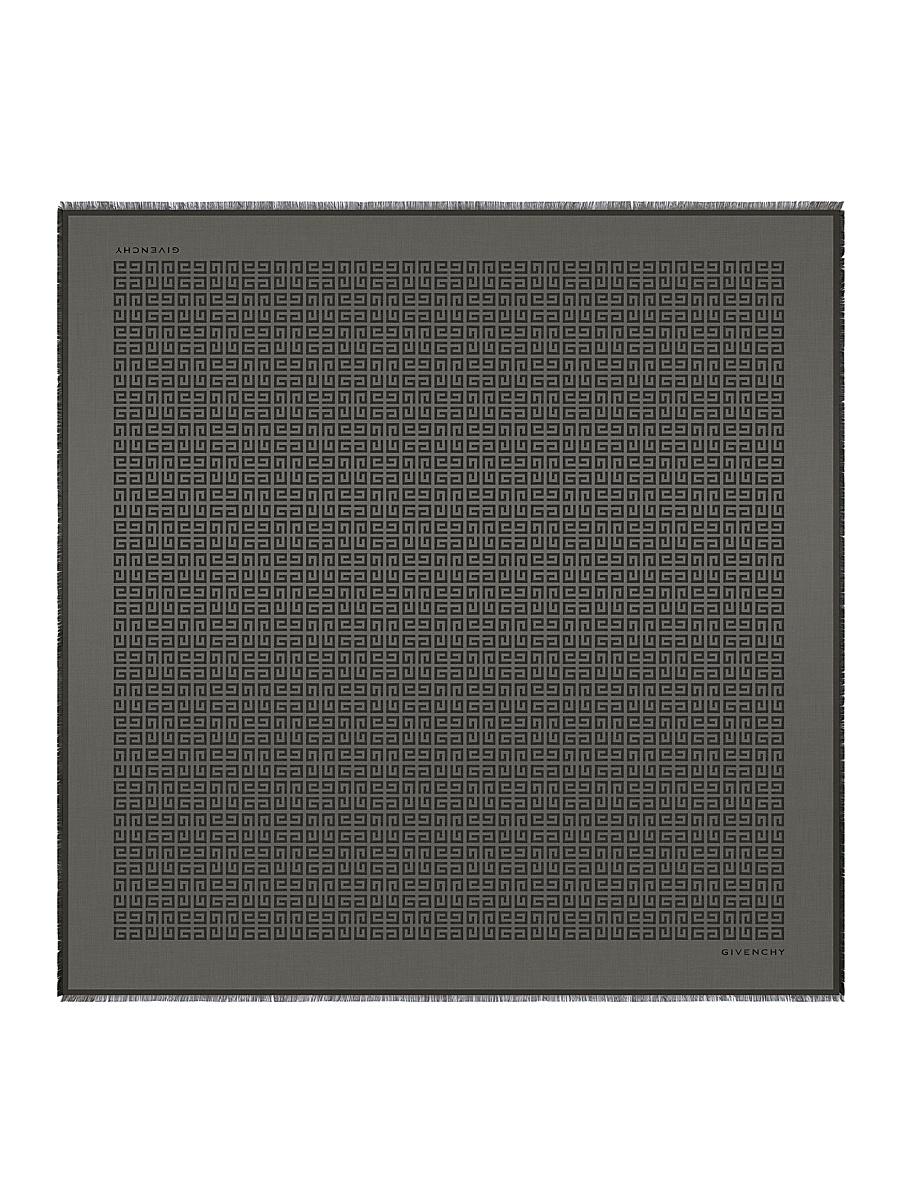 Womens 4G Shawl in Shiny Silk and Wool Jacquard Product Image