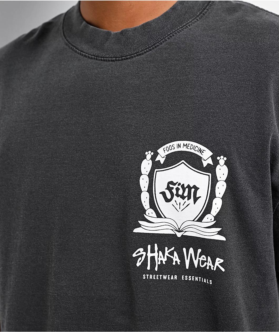 Shaka Wear x Foos In Medicine Charcoal Wash T-Shirt Product Image