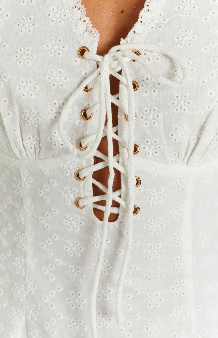 Poppy White Mini Dress Product Image