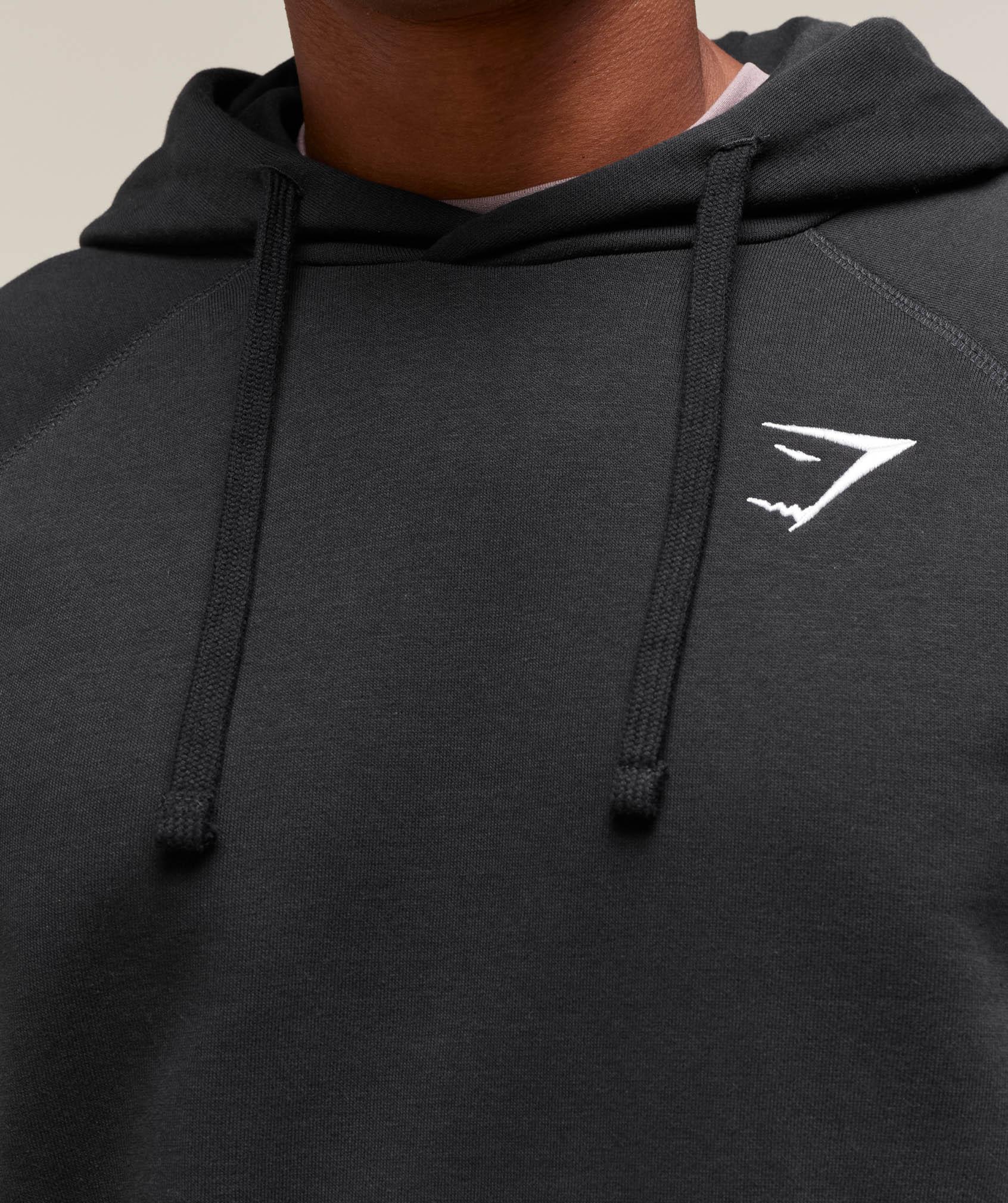 Gymshark Crest Hoodie - Black Male Product Image
