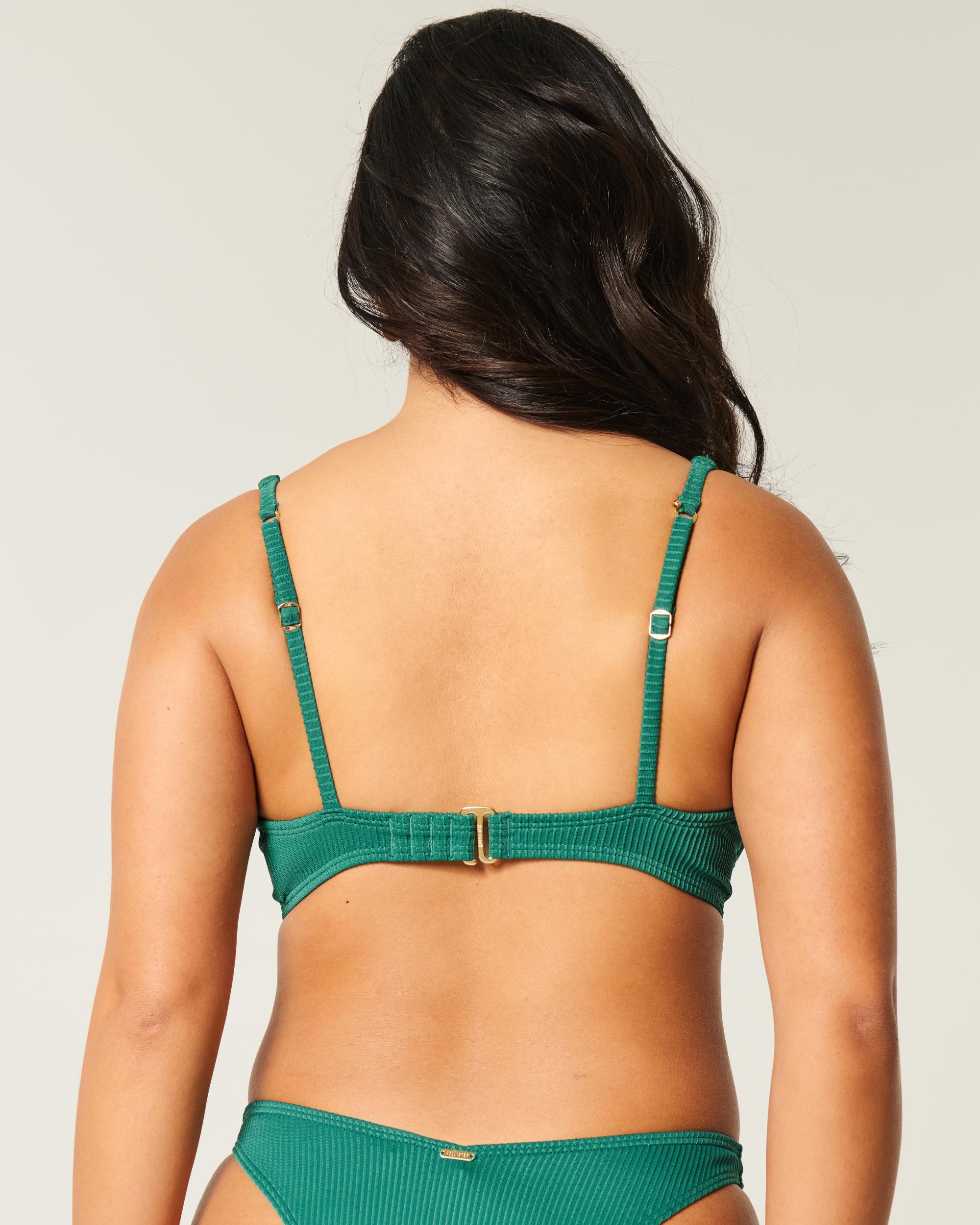 Curvy High Apex Ribbed Underwire Bikini Top Product Image