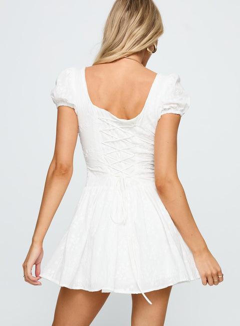 Lethia Corset Mini Dress White Product Image