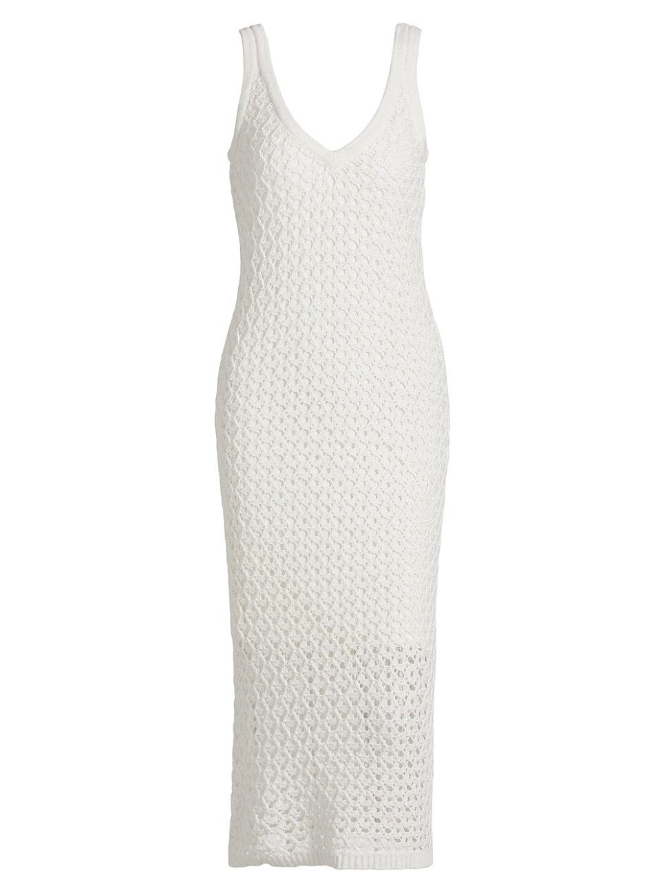 Womens Kayla Crocheted Cotton Midi-Dress Product Image