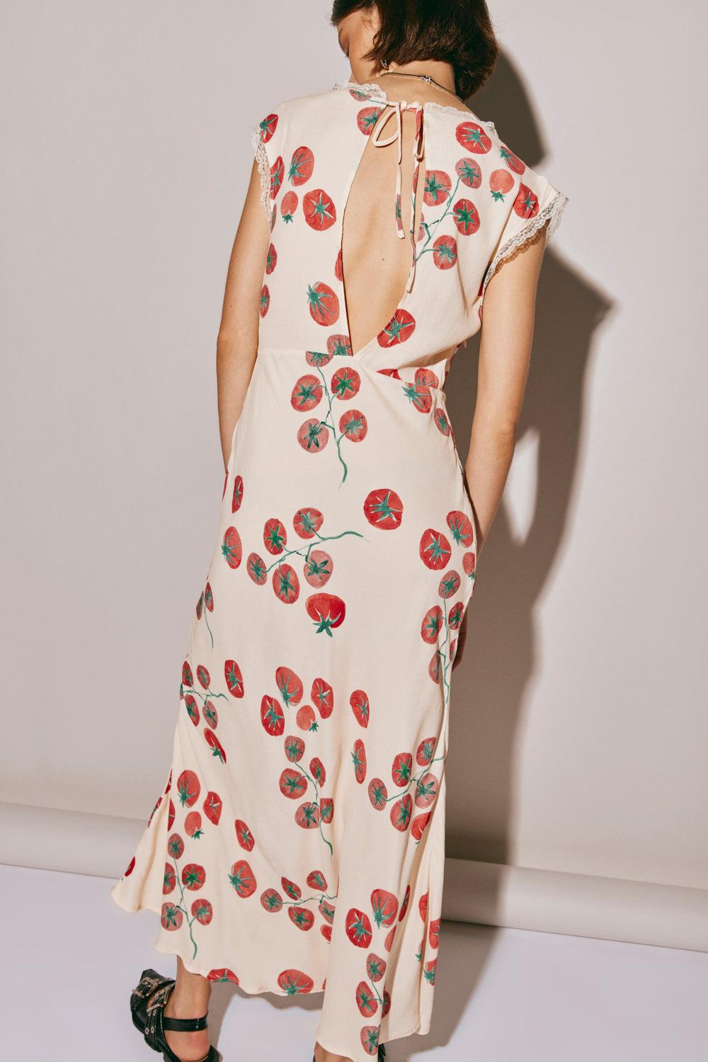 Vintage Lover Bias Cut Maxi Dress Roma Product Image