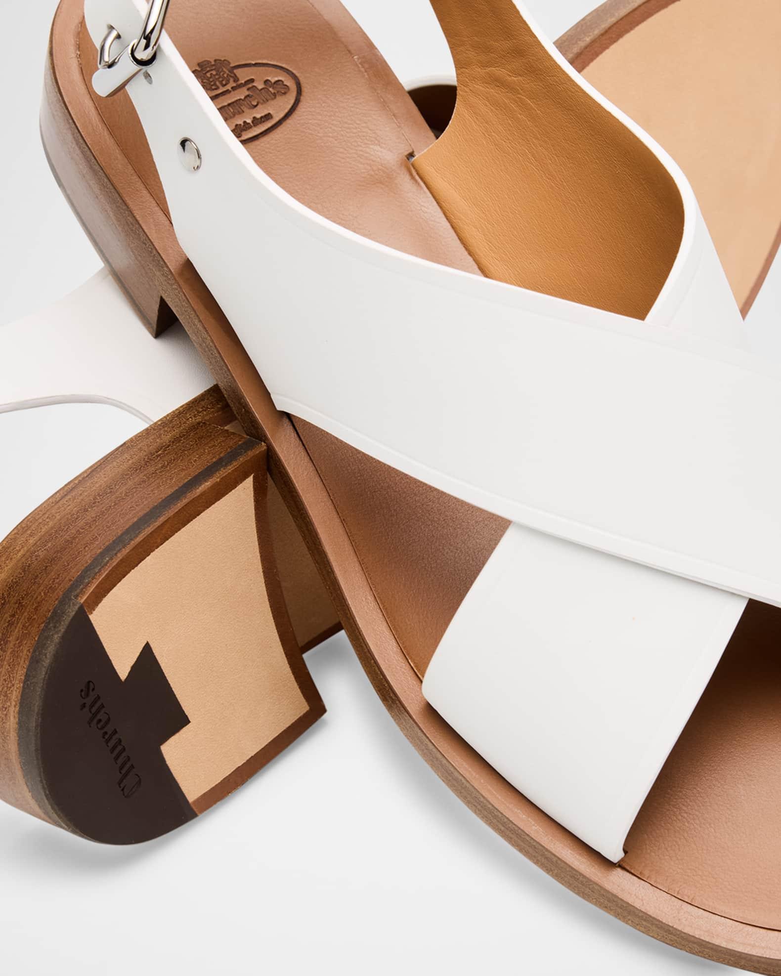 Rhonda Leather Crisscross Slingback Sandals Product Image