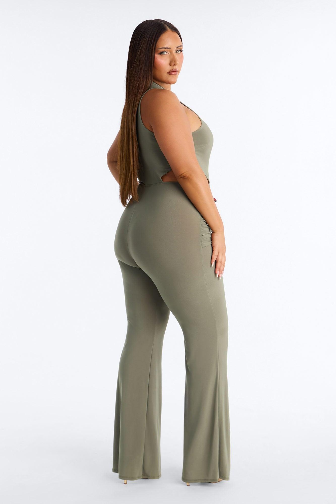 Afterhours Aura Cutout Jumpsuit - Olive Female Product Image