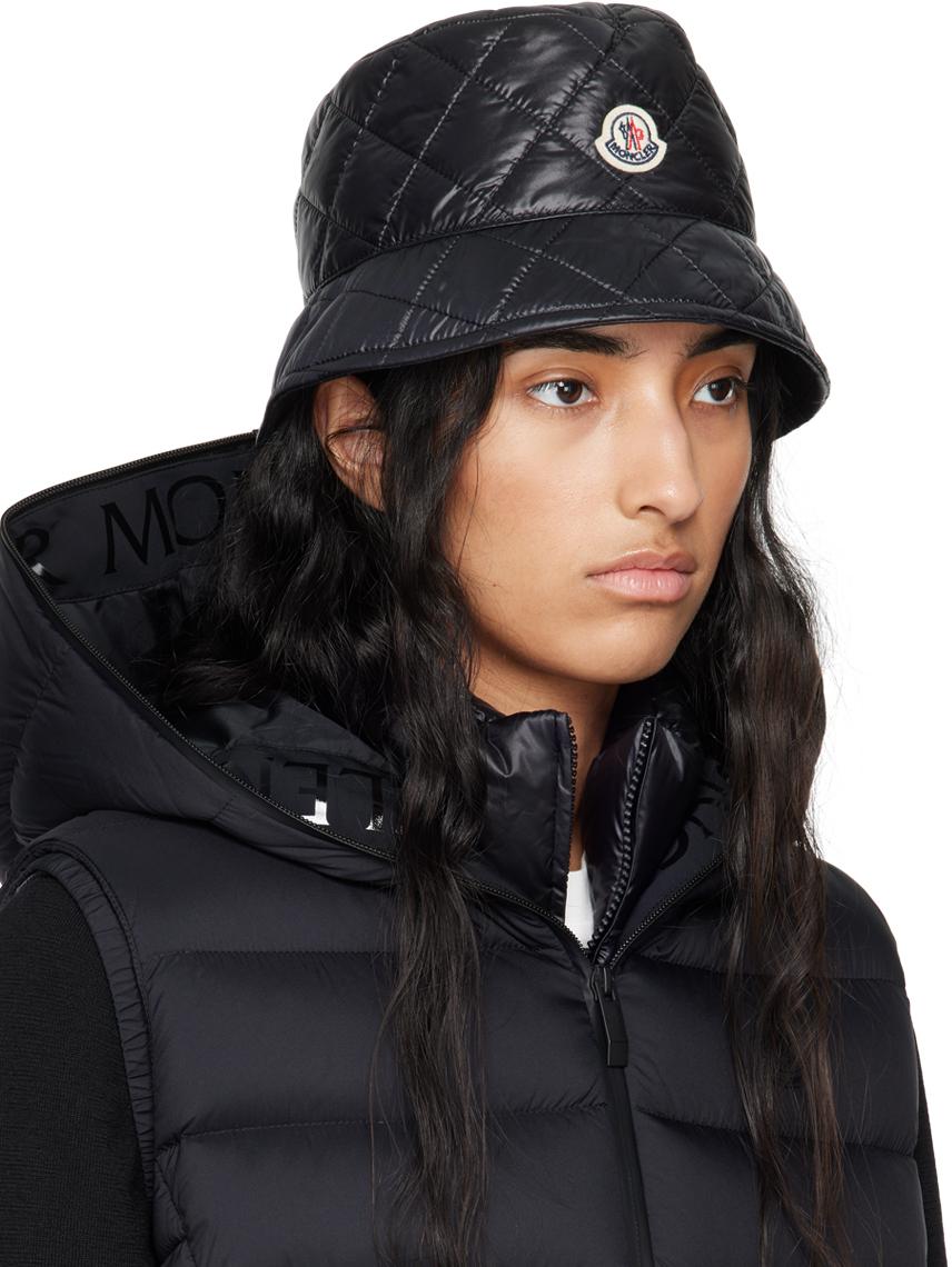 MONCLER Logo Patch Bucket Hat In Black Product Image