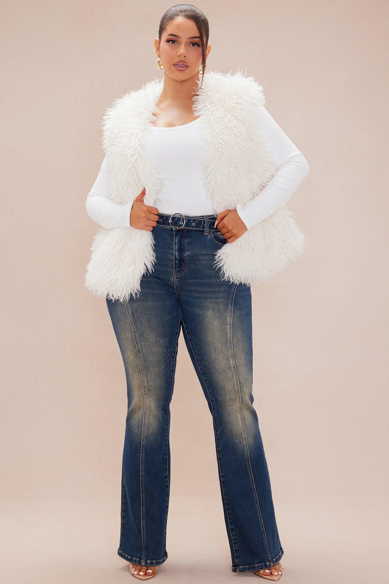 Mammoth Fur Vest - Cream Product Image
