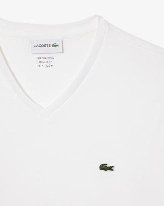 Lightweight Cotton Pima V Neck T-shirt Product Image
