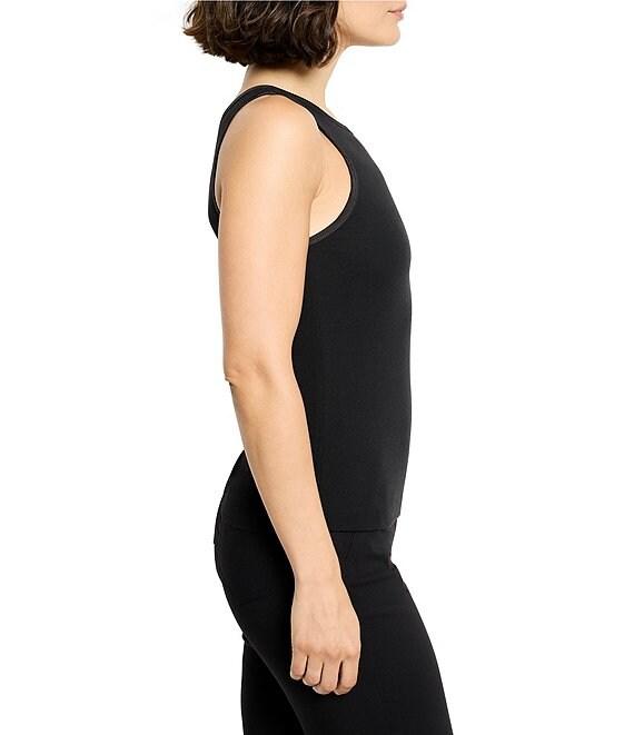 NIC + ZOE Trimmed Perfect Knit Ribbed Round Neck Sleeveless Tank Product Image