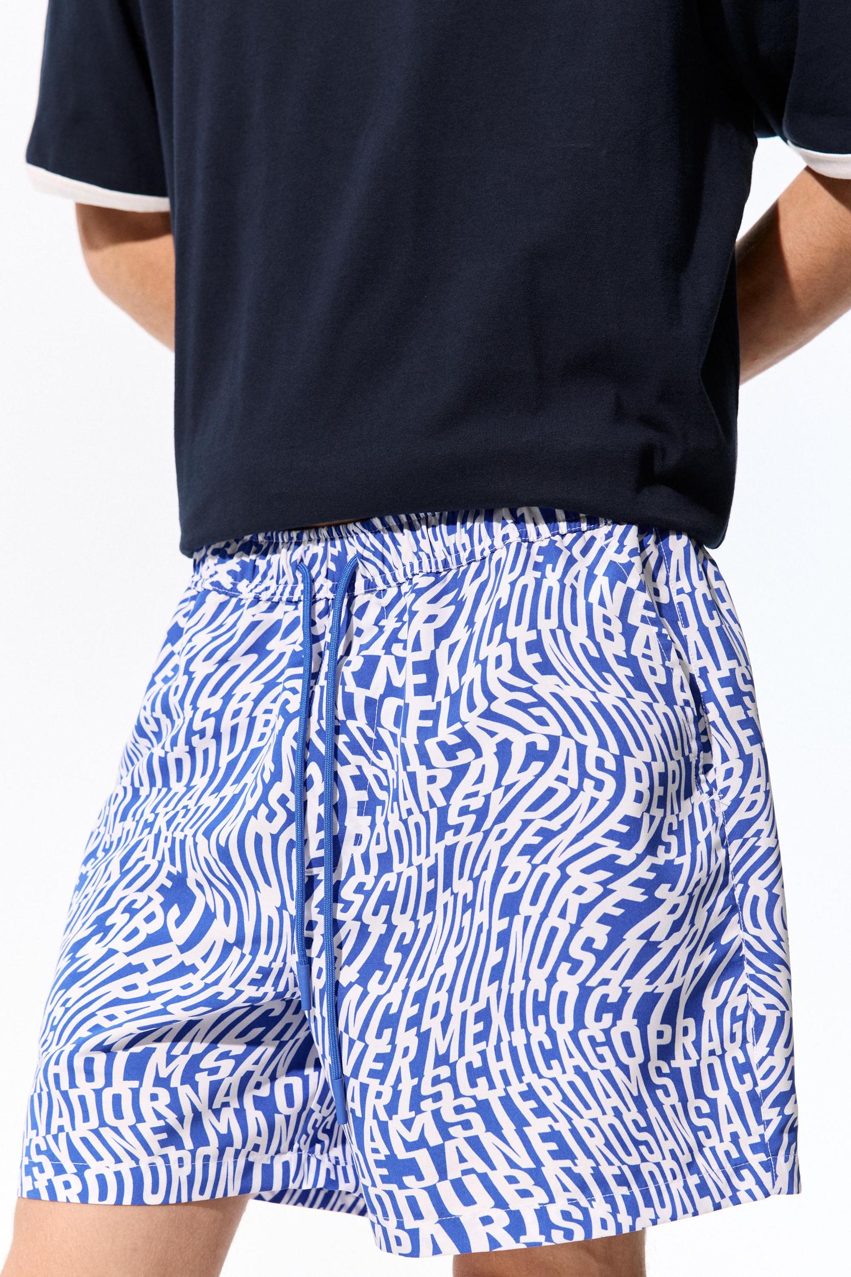 Letter print swimming trunks Product Image