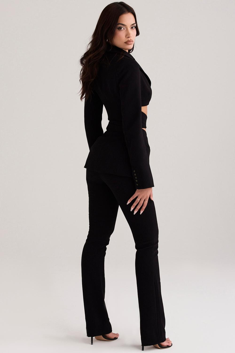 Layla  black v-front trousers Product Image