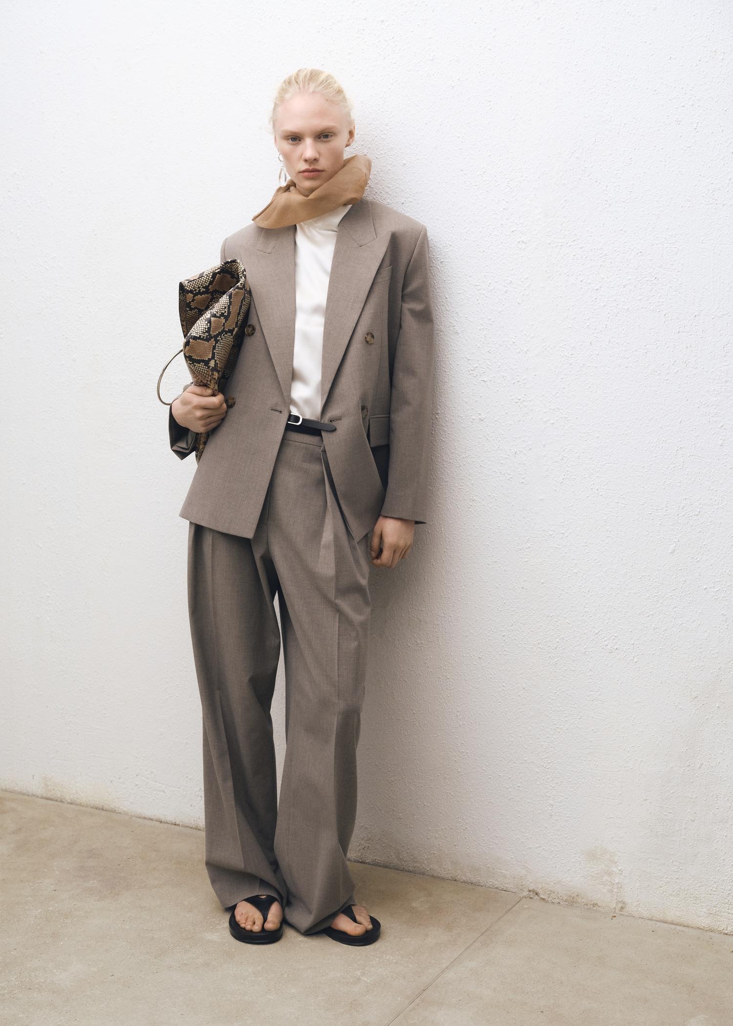 Wool-blend suit jacket - Women | MANGO USA Product Image