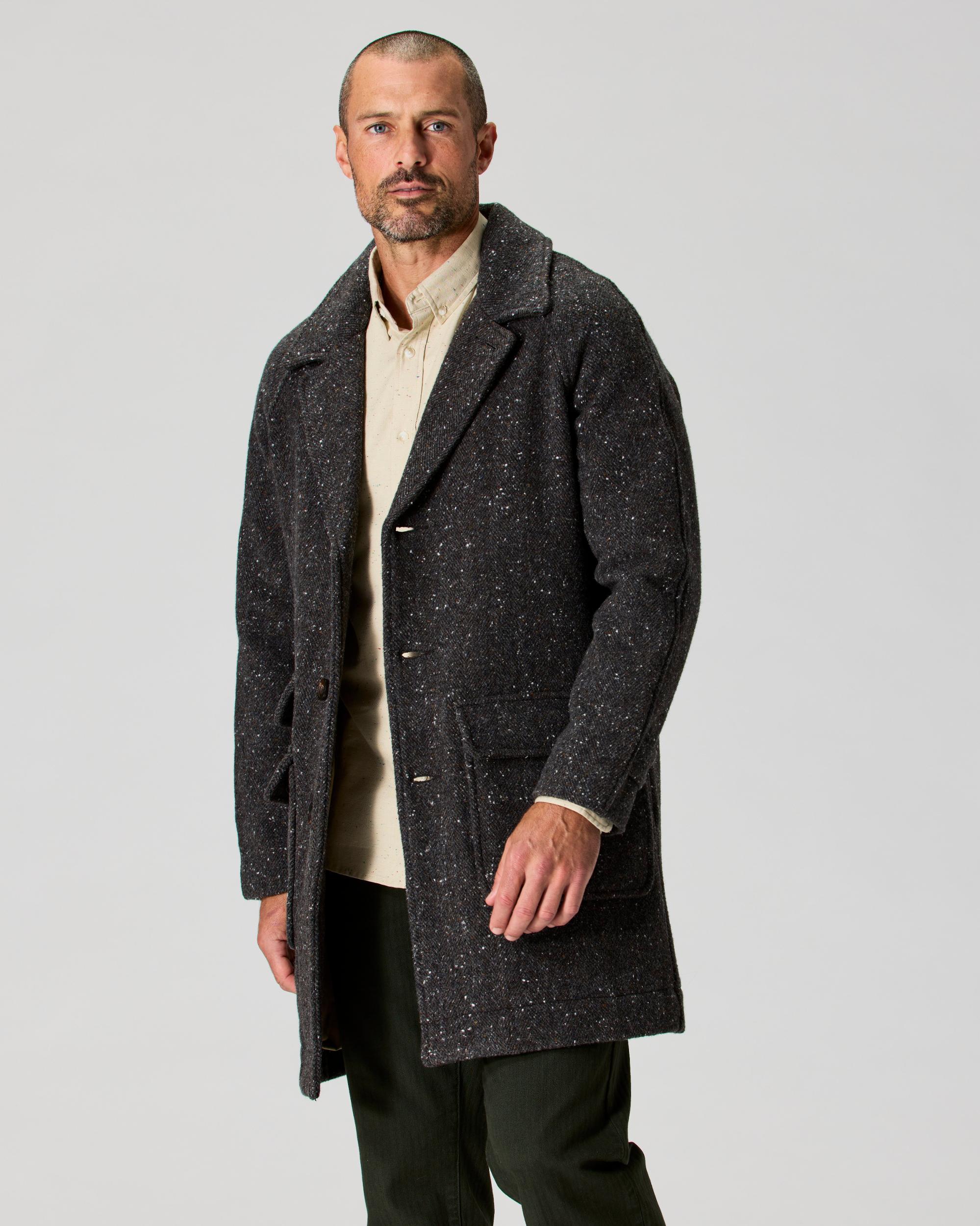 Wool Herringbone Overcoat Product Image