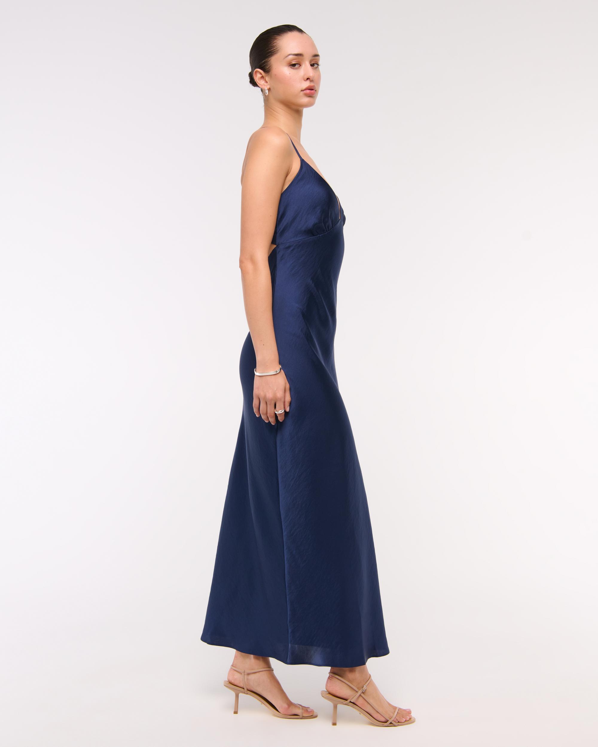 The A&F Julia Slip Tie-Back Maxi Dress Product Image