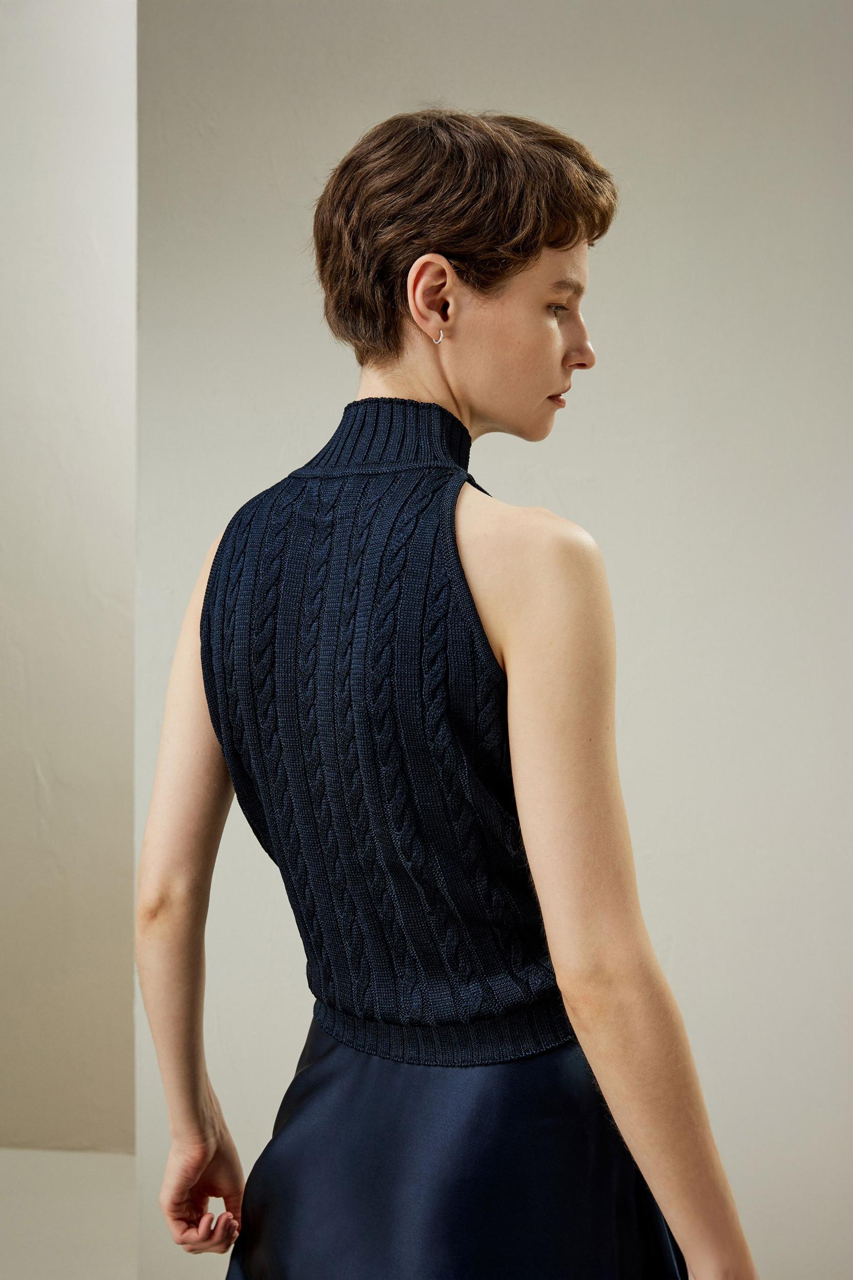 Wild Silk Sleeveless Sweater Product Image
