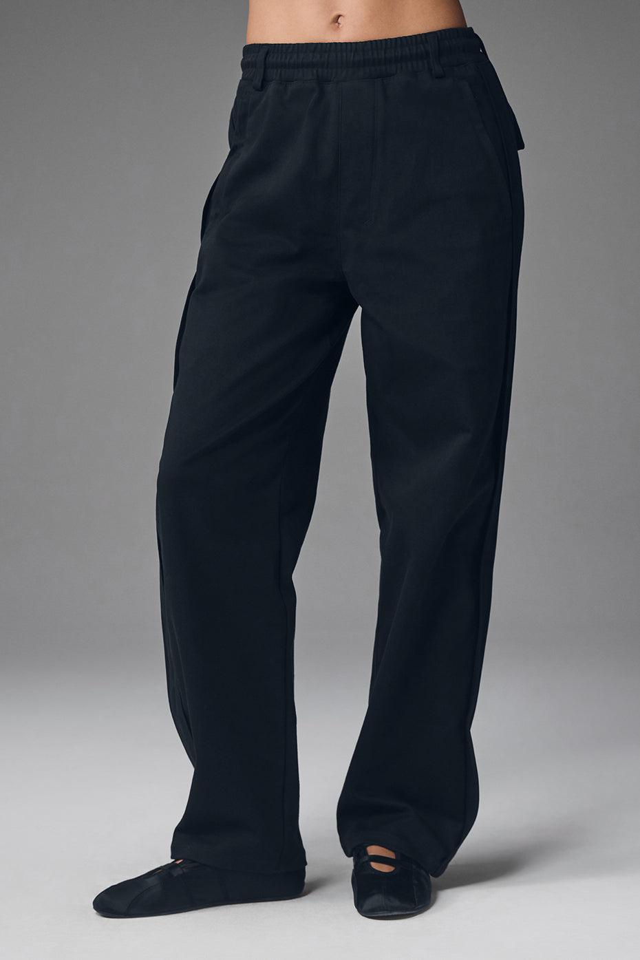 Edition Sueded Straight Leg Pant - Black Female Product Image