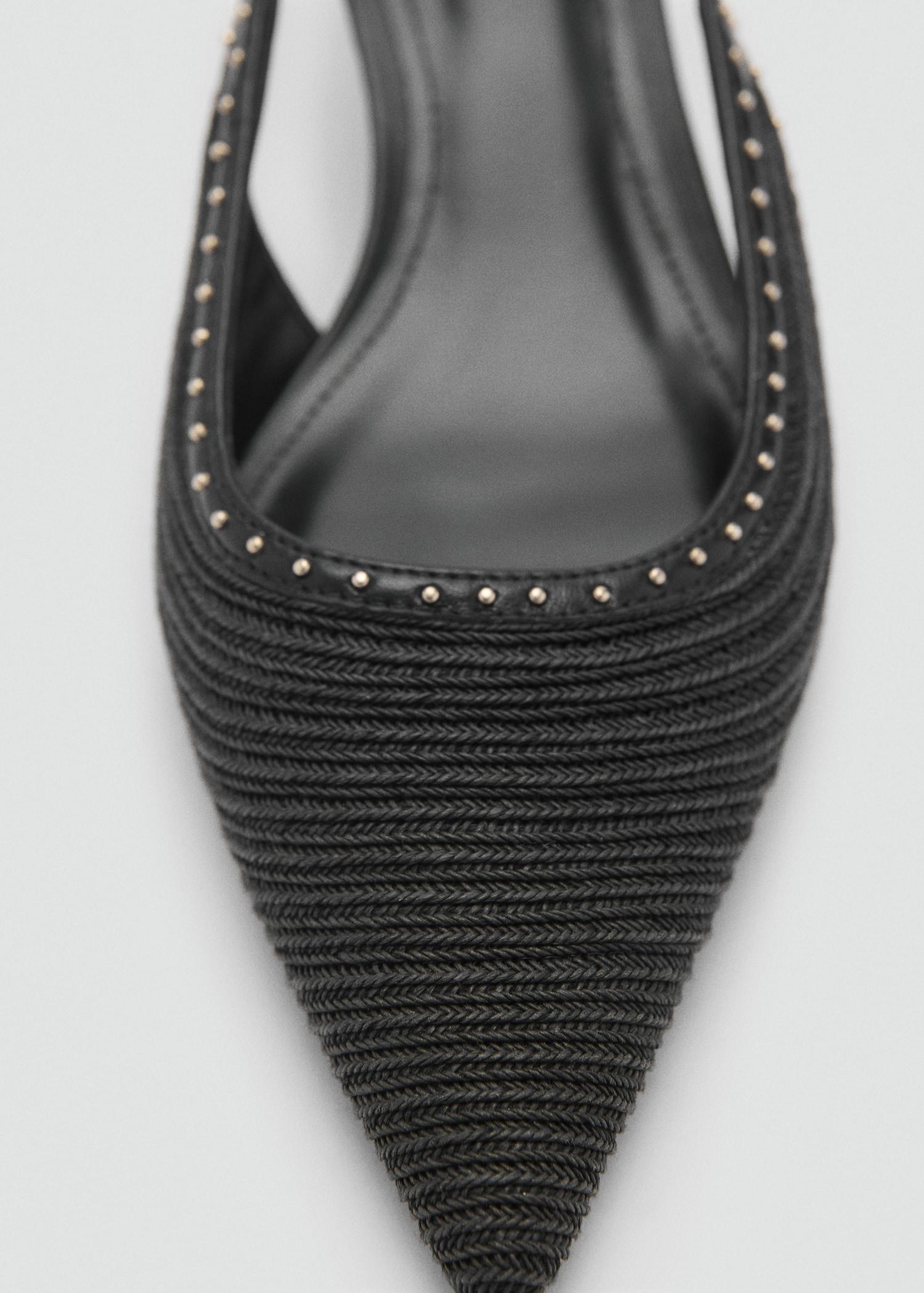 Natural fiber kitten-heel shoes - Women | MANGO USA Product Image