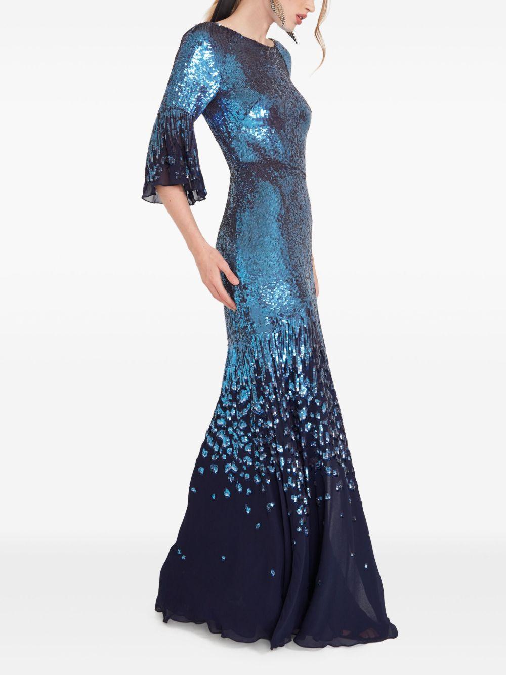 Celestial sequin-embellished evening dress Product Image