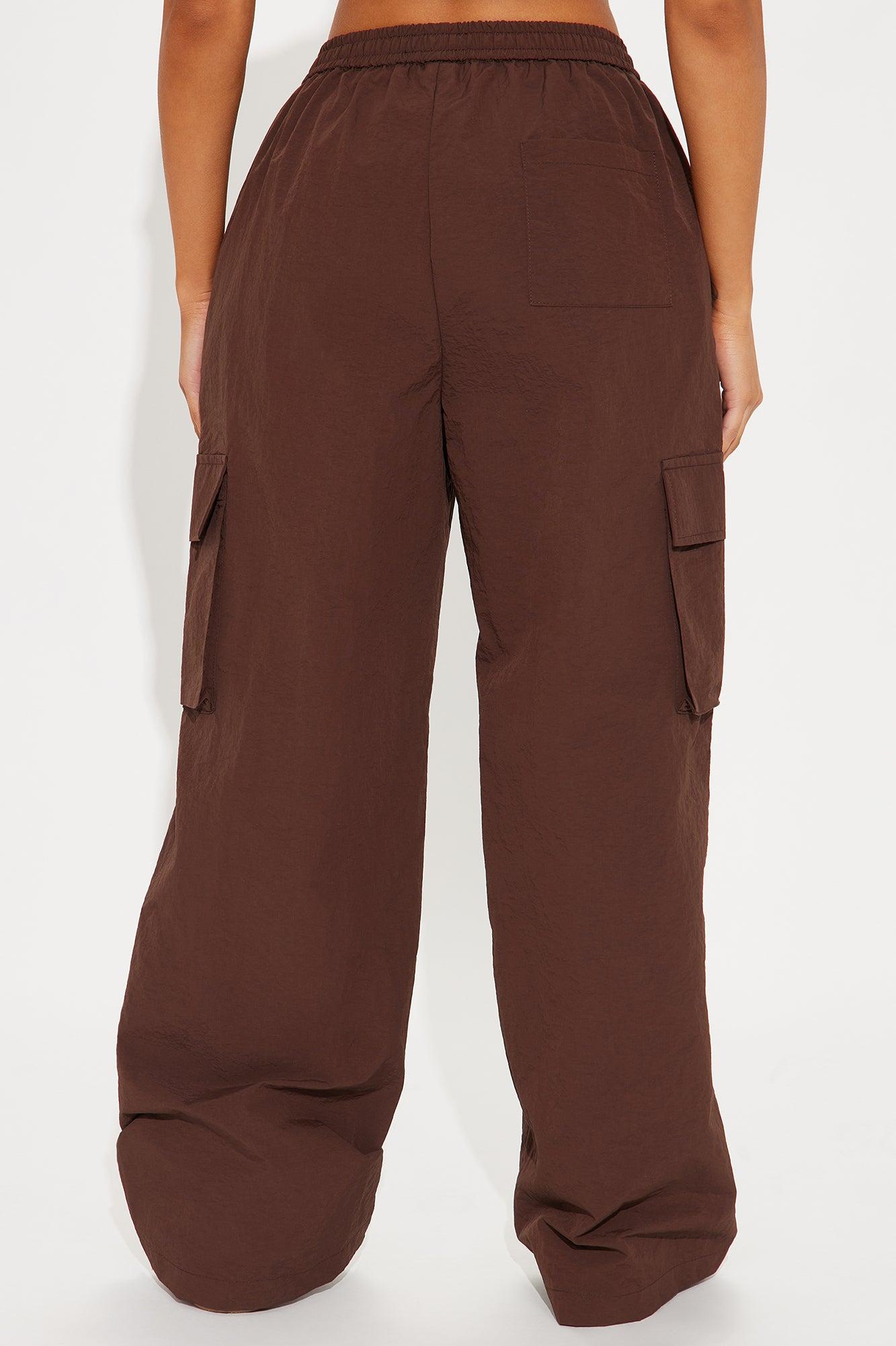 Serena Windbreaker Track Pant - Chocolate/Combo Product Image