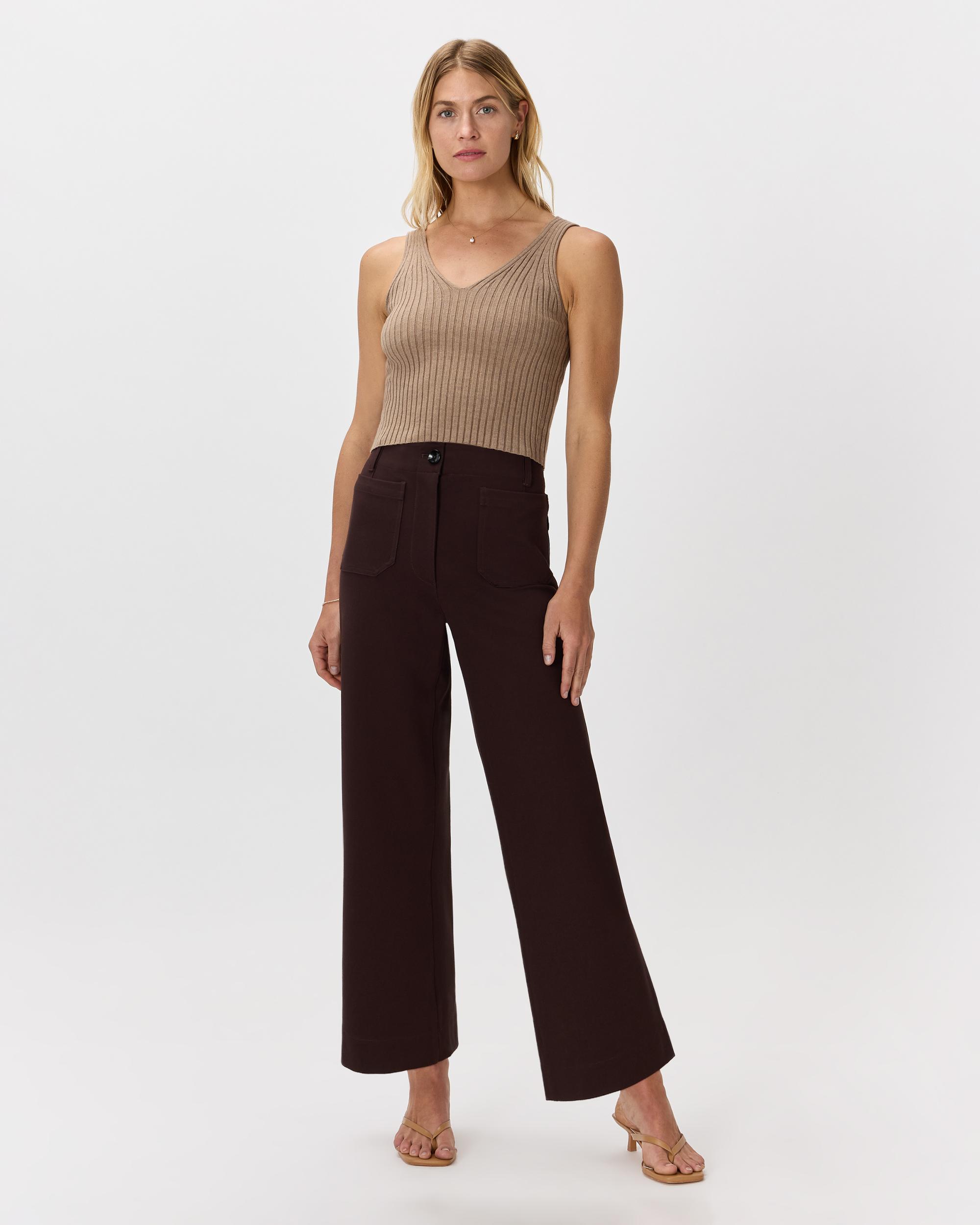 Quince | Women's Ultra-Stretch Ponte Cropped Wide Leg Pants Rayon Product Image