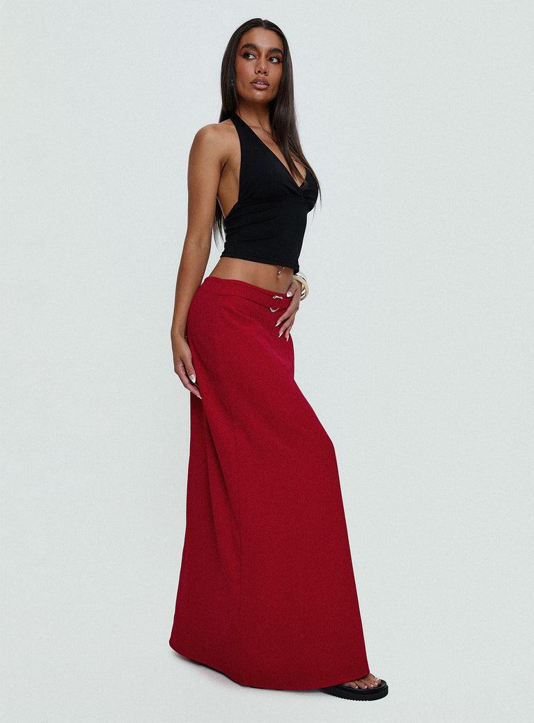 Devoted Maxi Skirt Red Product Image