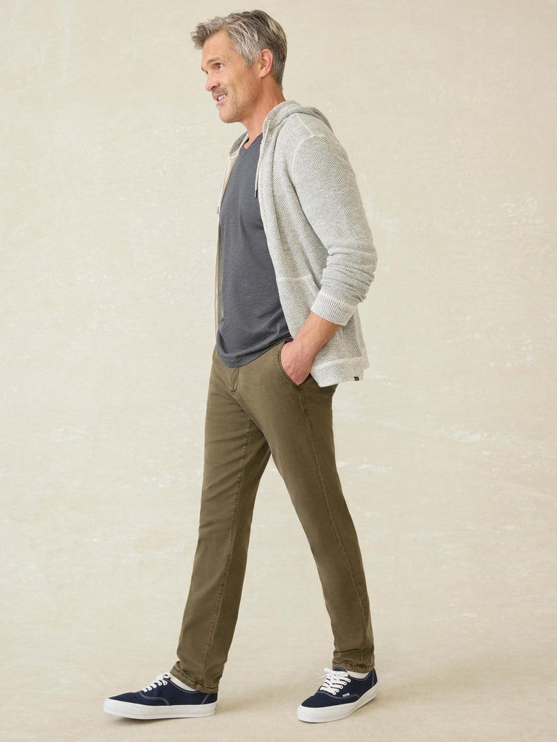 Short-Sleeve Sunwashed Regenerative Cotton V-Neck Tee - Graphite Product Image