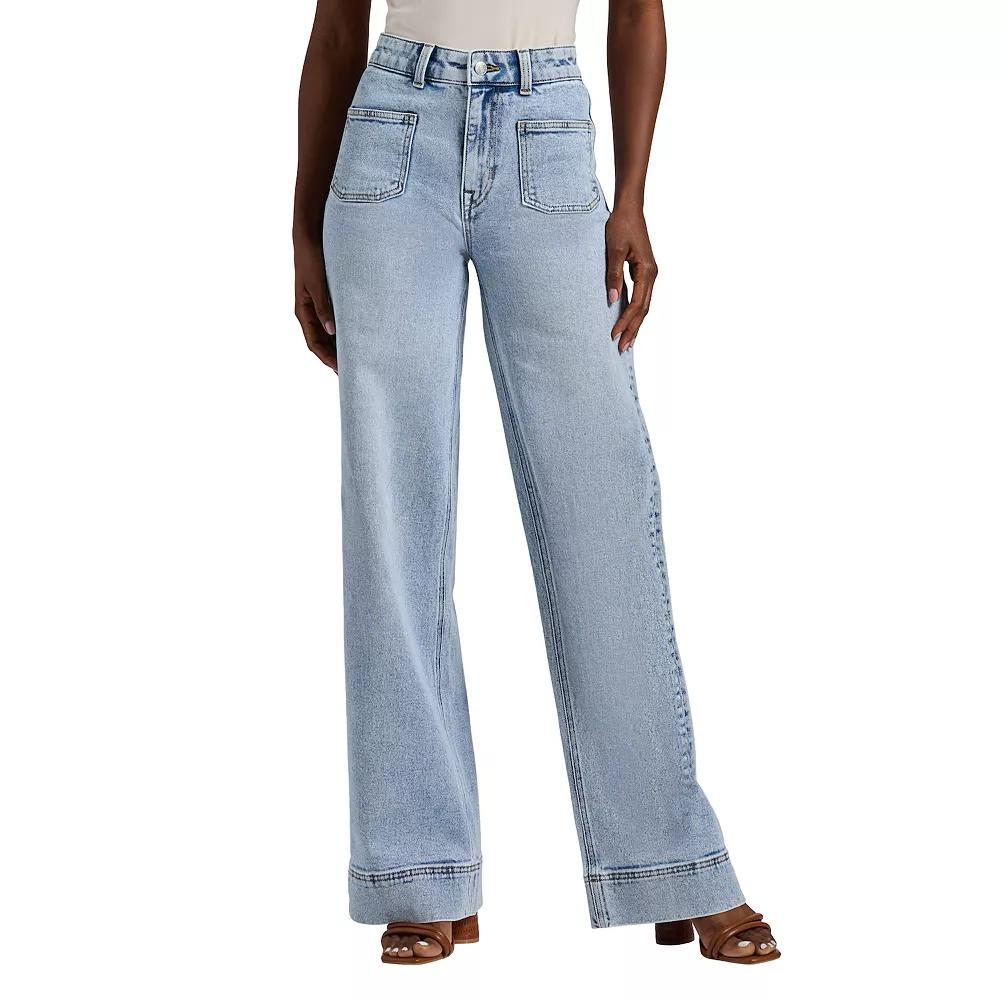 Women's Buffalo Jeans Amy High Rise Wide Leg Jeans, Size: 29, Bleached Product Image