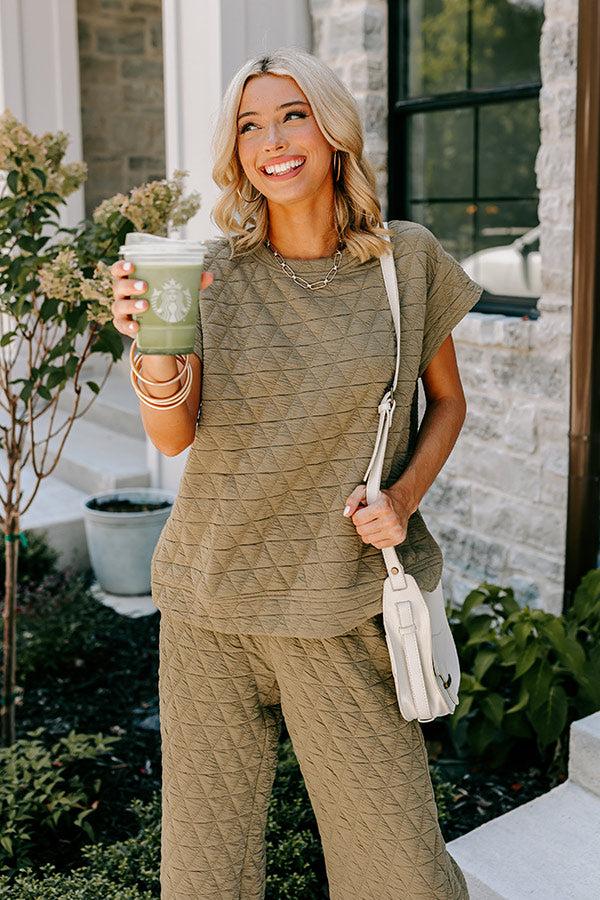 Creekside Cabin Shift Top In Sage Product Image
