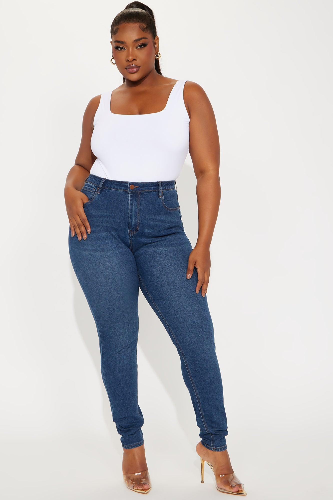 Tall Vibe Check Curvy Stretch Skinny Jeans - Dark Wash Female Product Image