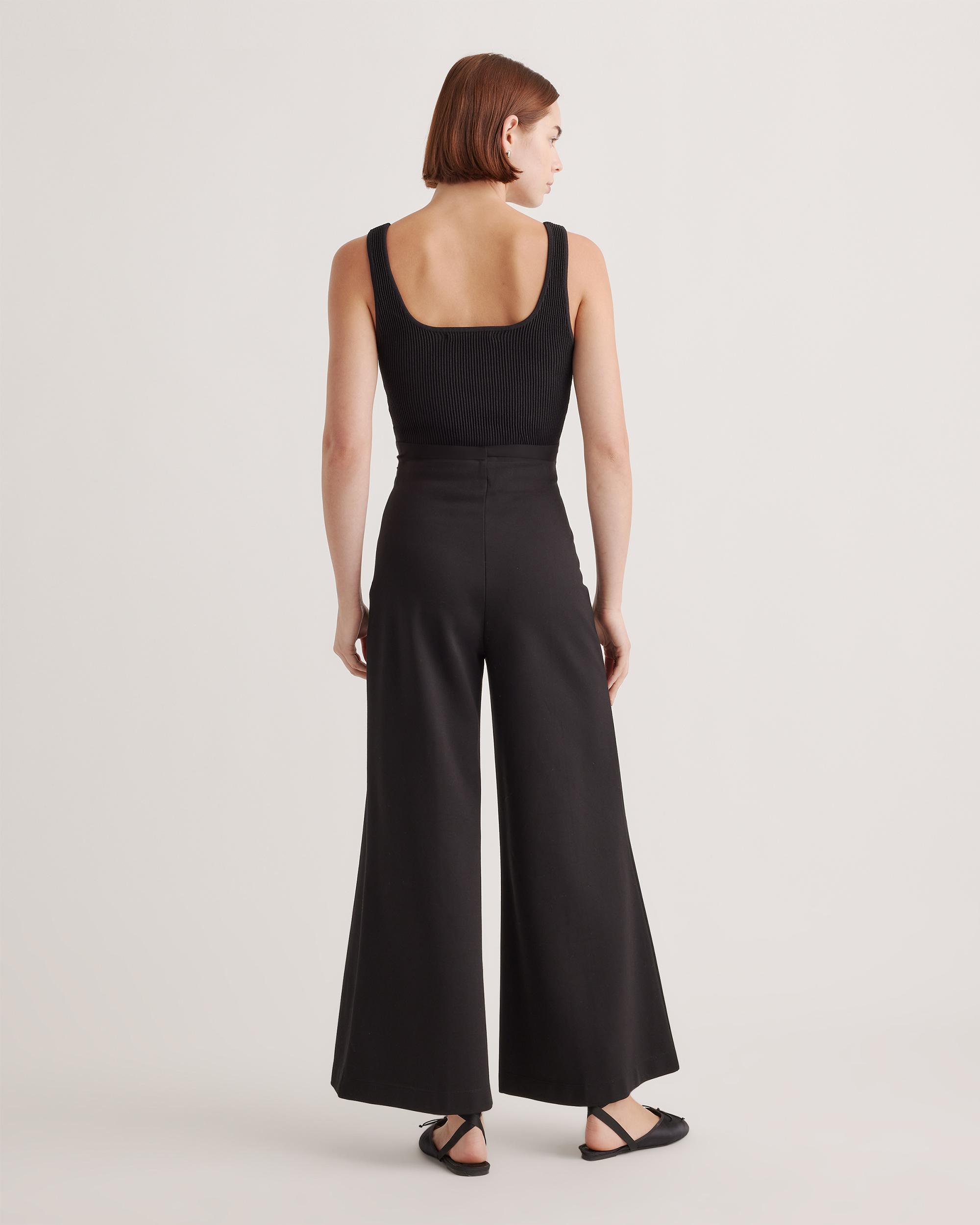 Quince | Women's Ultra-Stretch Ponte Super Wide Leg Ankle Pants Size XS, Rayon Product Image