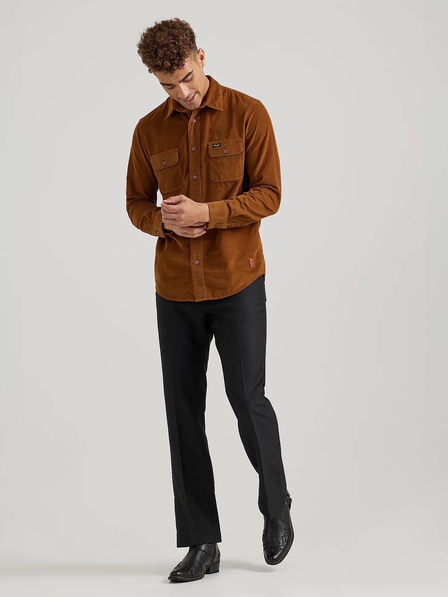 Wrangler x Buffalo Trace™ Men's Corduroy Shirt | Men's SHIRTS | Wrangler® Product Image