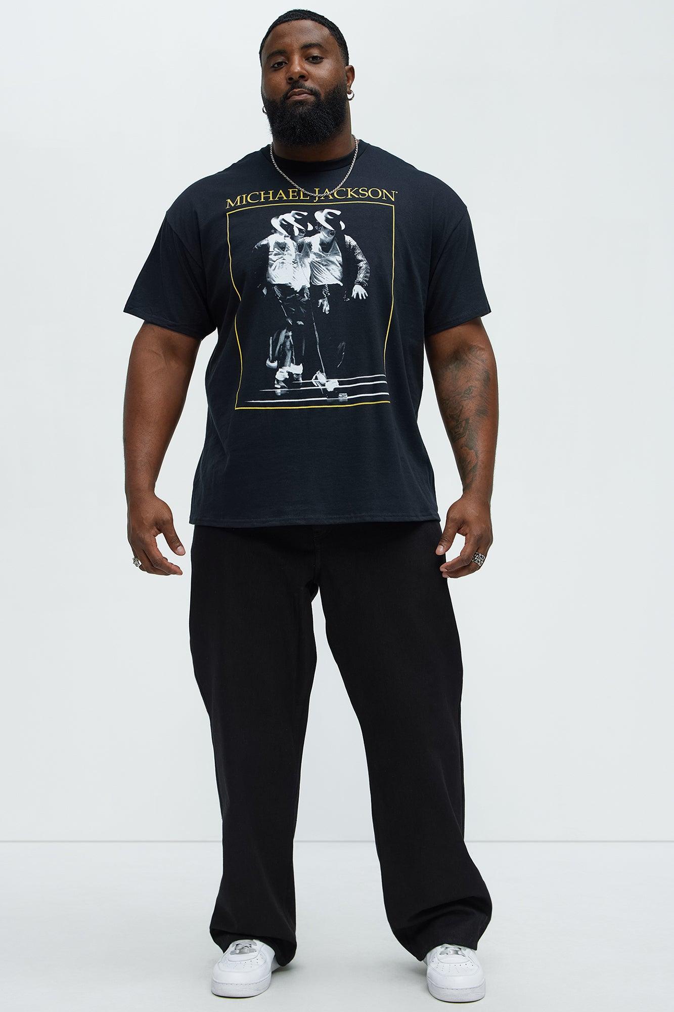 Michael Jackson Moonwalk Short Sleeve Tee - Black Product Image