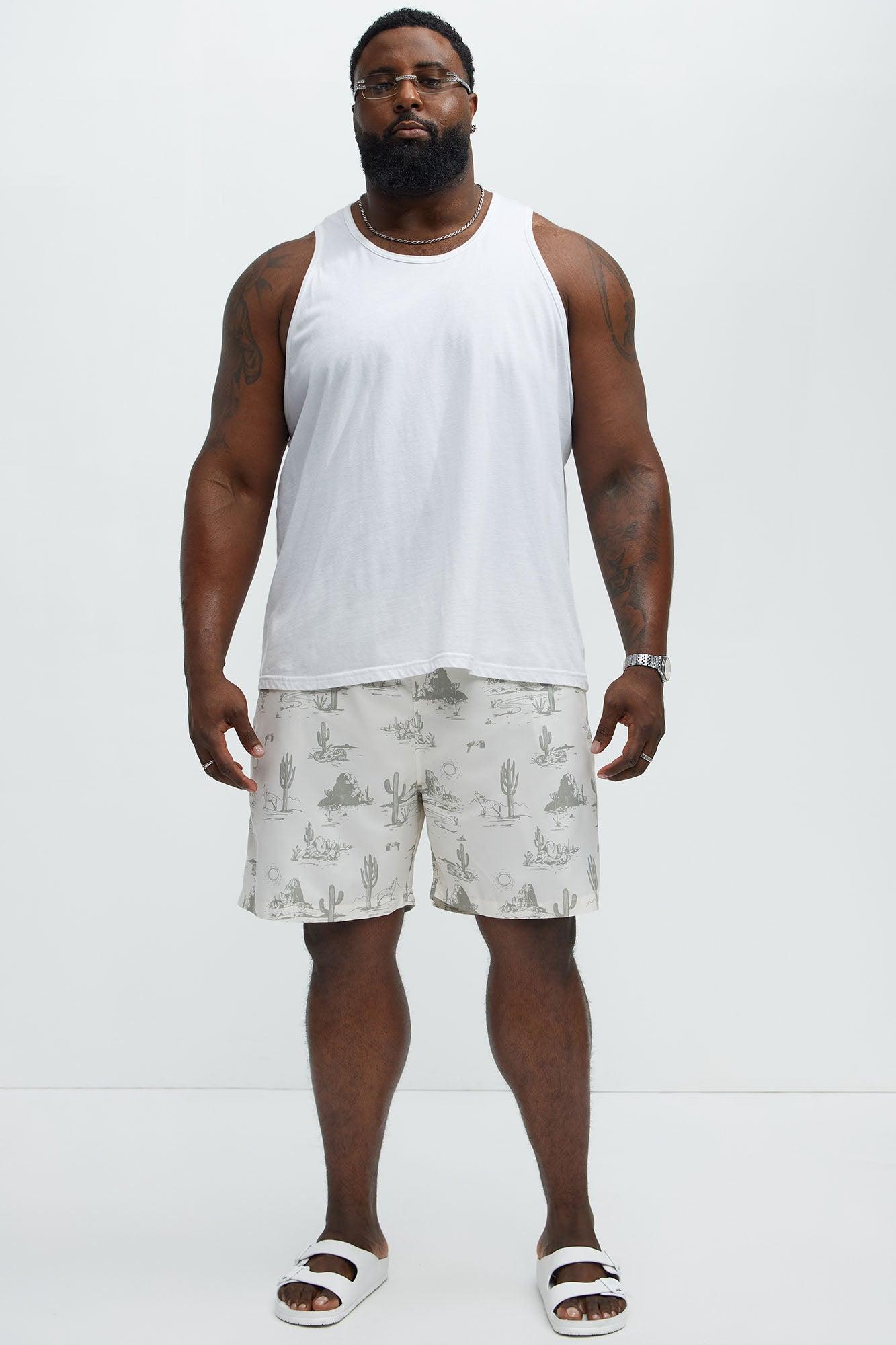 Deserted Cactus Swim Classic Trunk - Cream Product Image