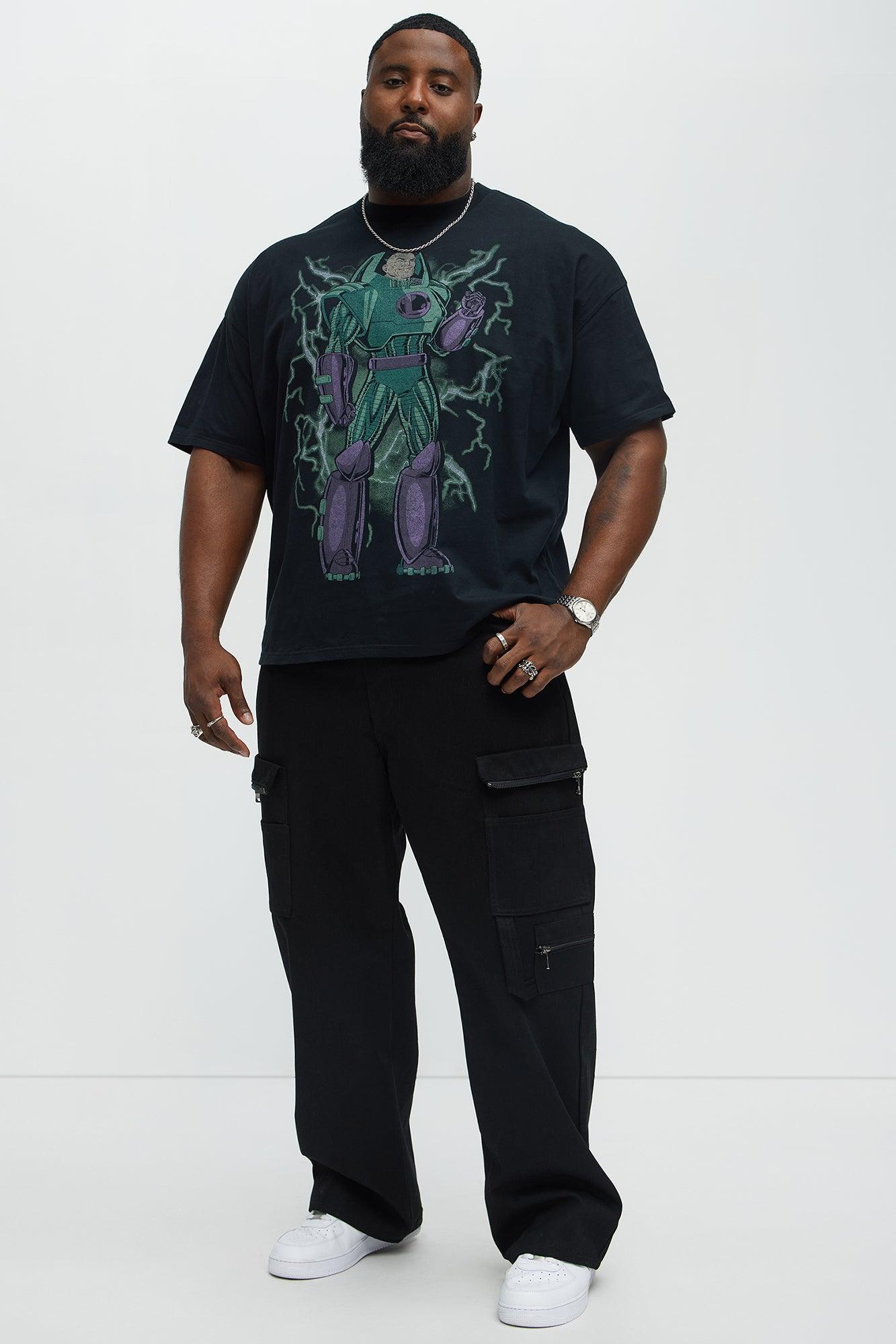 Superman Lex Luthor Oversized Short Sleeve Tee - Black Male Product Image