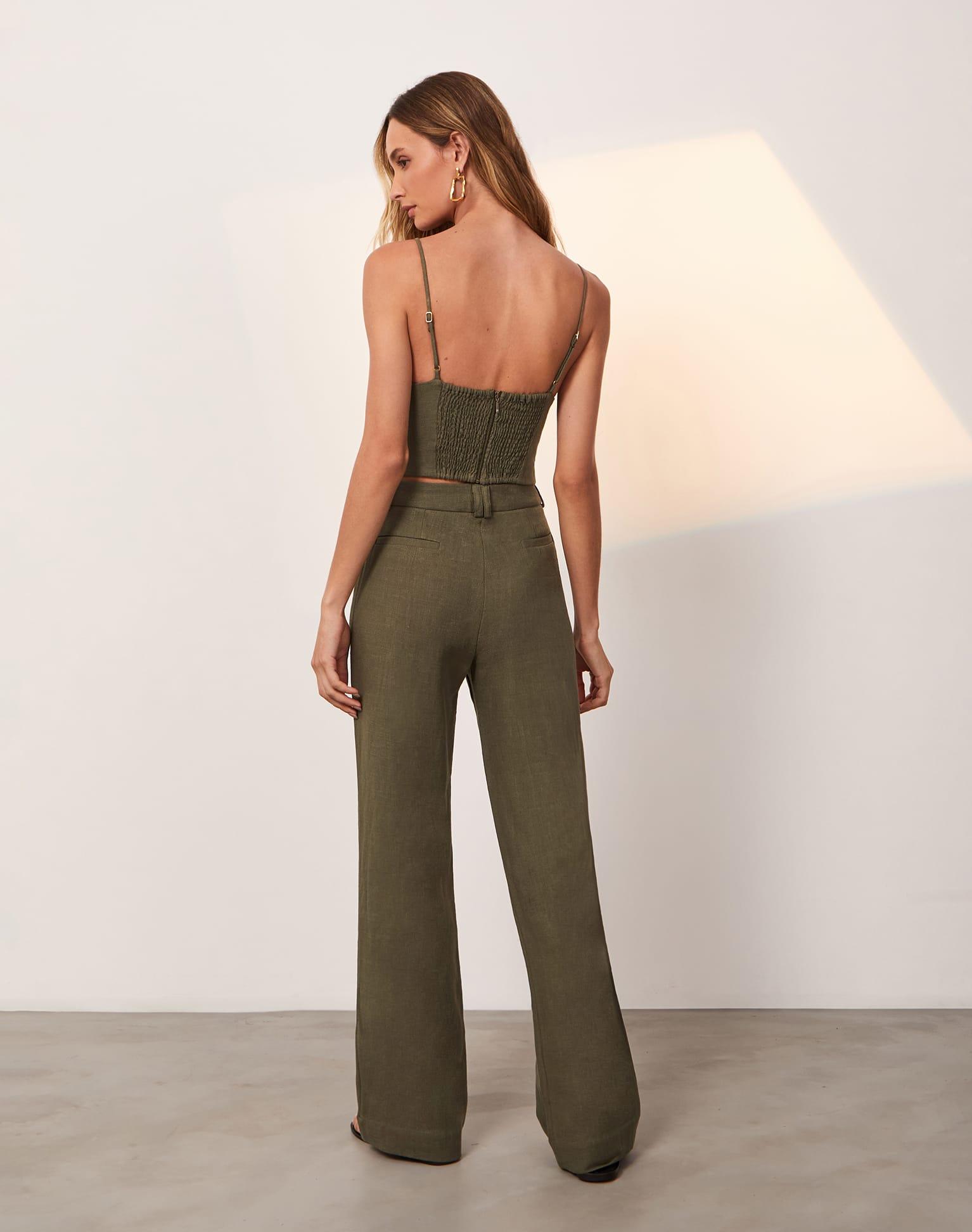 Giulia Tailored Pants - Evergreen Product Image