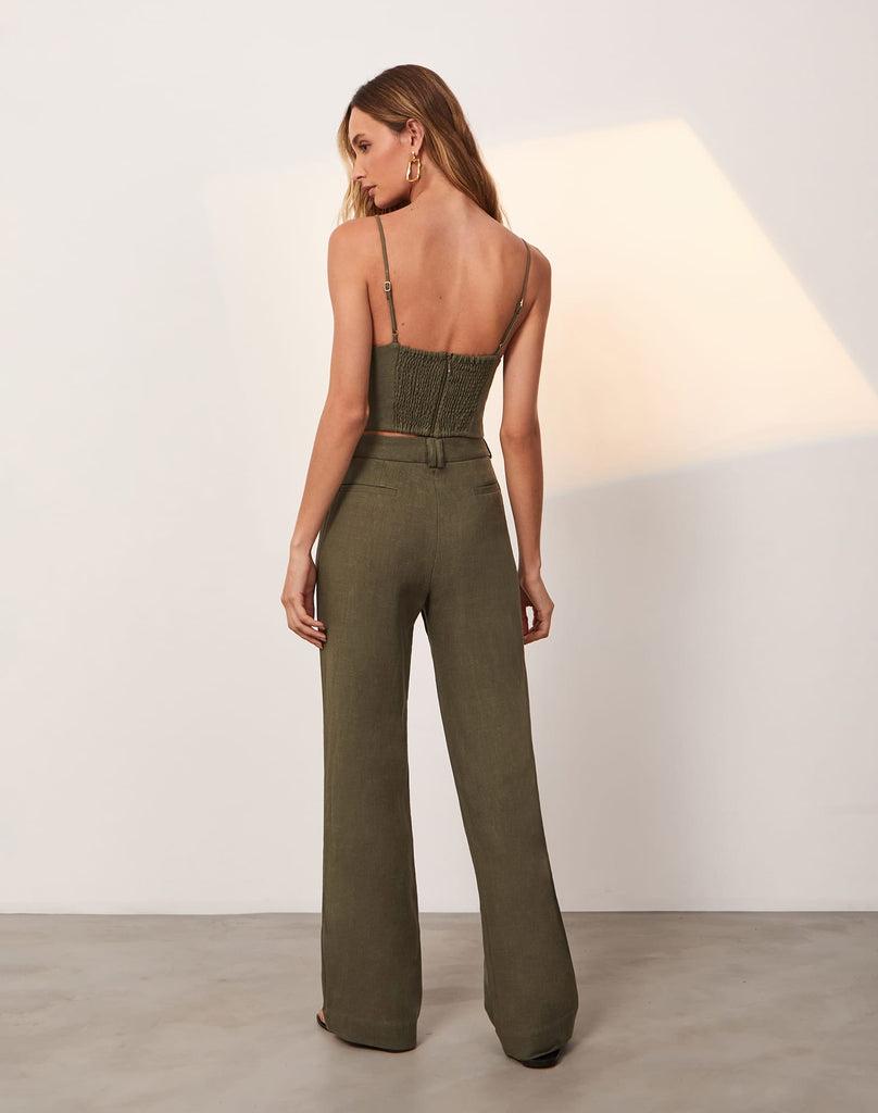 Giulia Tailored Pants - Evergreen Product Image