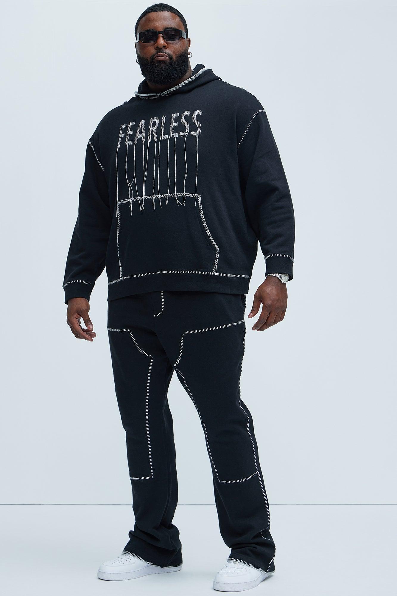 Tyson Stitch Skinny Flared Sweatpants - Black Product Image