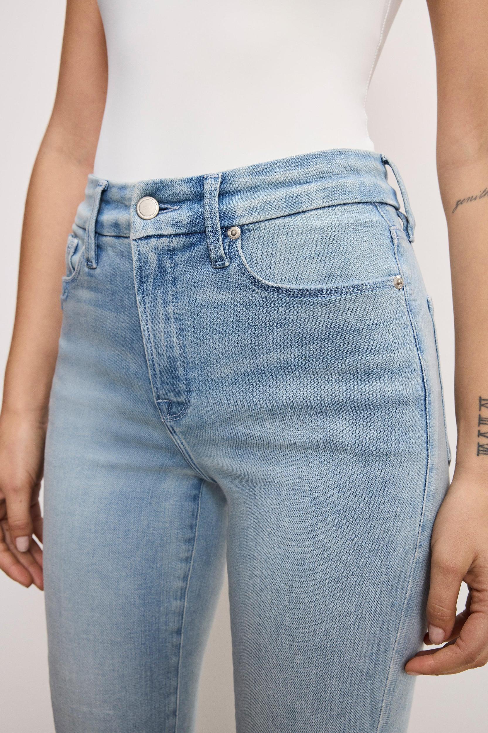 SOFT-TECH GOOD LEGS CROP MINI BOOT JEANS | INDIGO743 Product Image