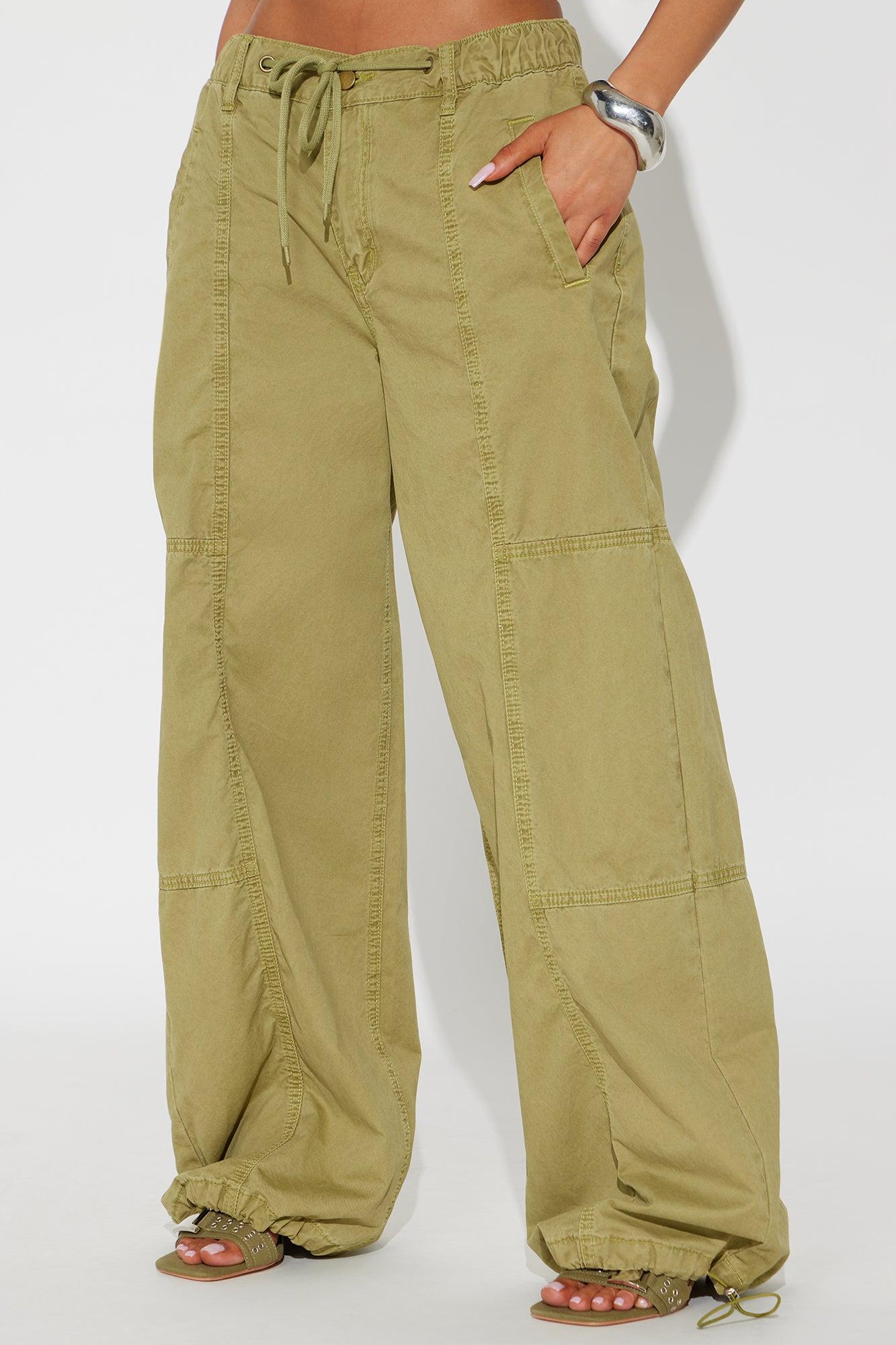 Olivia Wide Leg Jogger - Olive Product Image