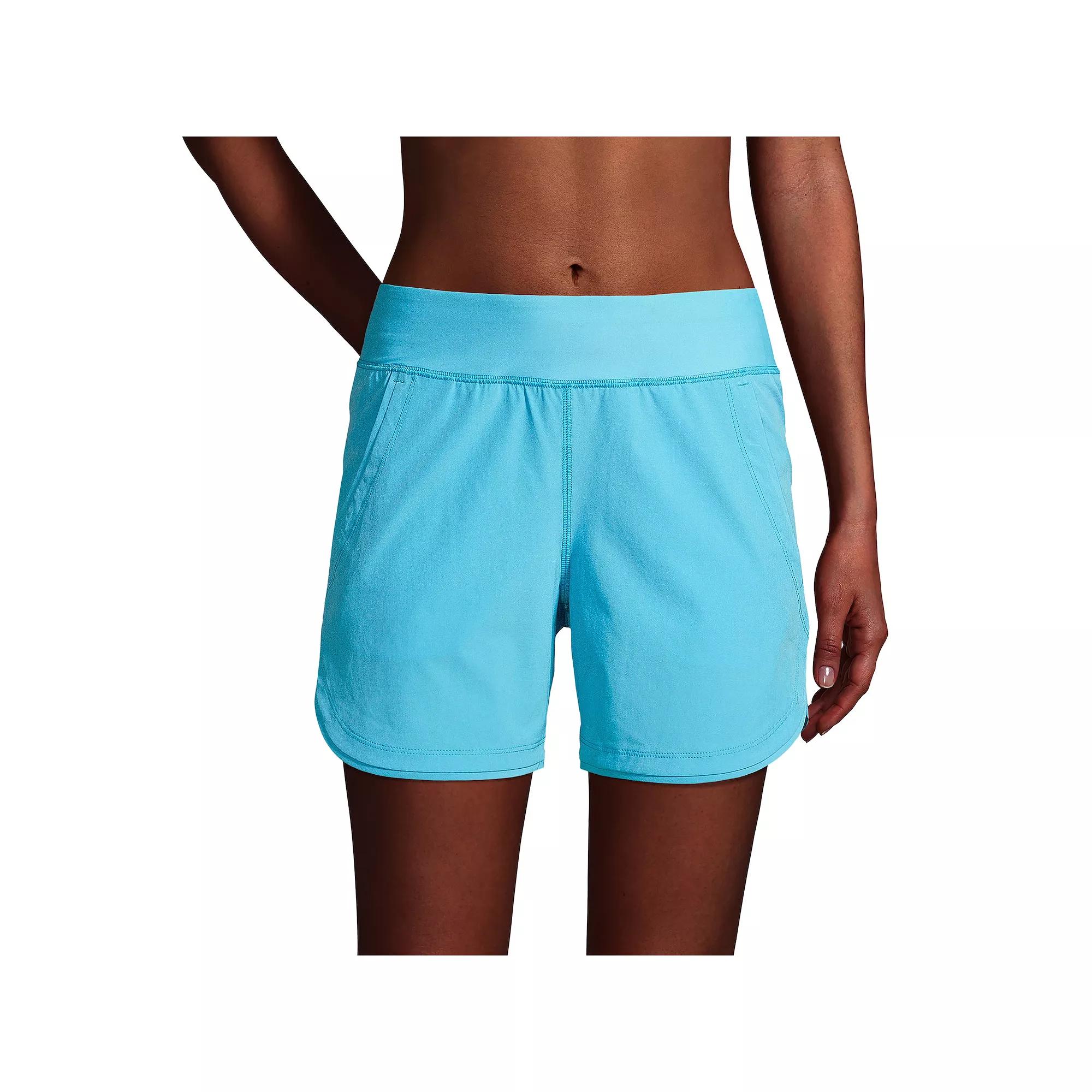 Women's Lands' End 5" Quick Dry Swim Shorts With Panty,  Product Image