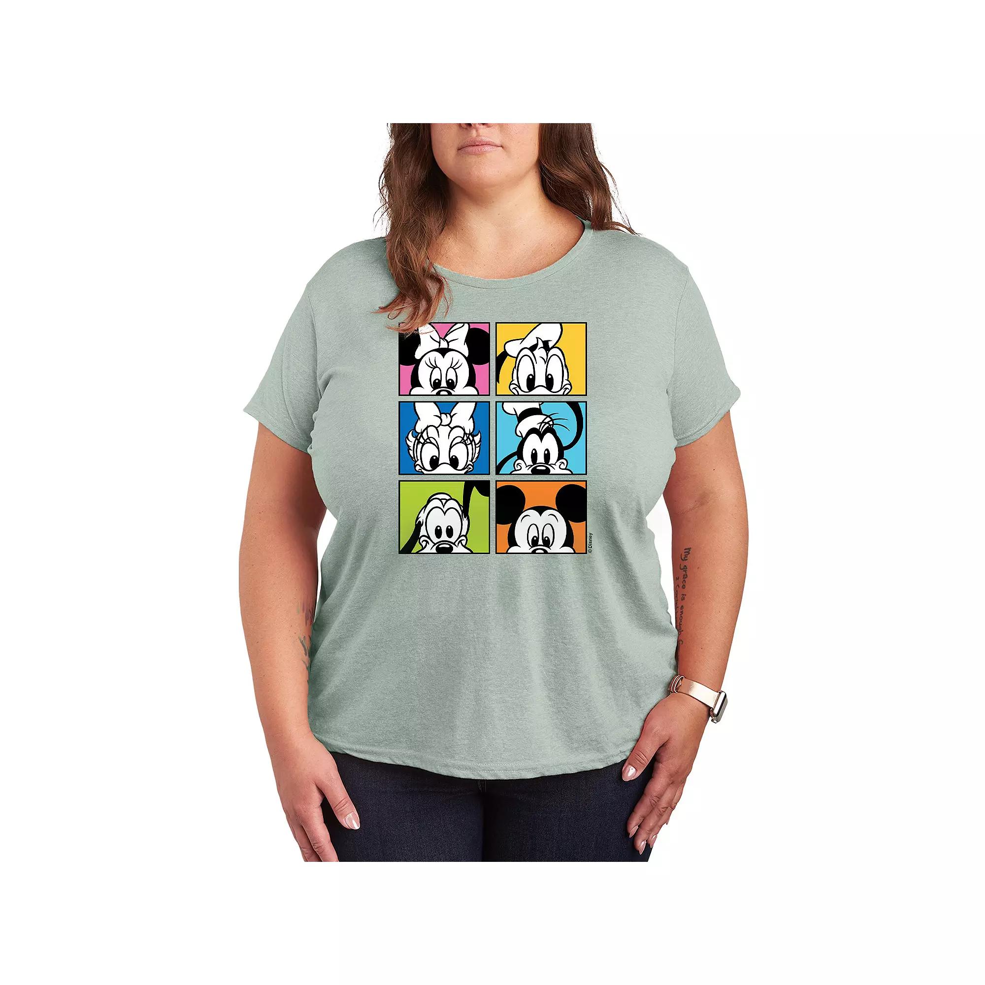 Disney's Mickey Mouse & Friends Plus Grid Graphic Tee, Women's,  Product Image