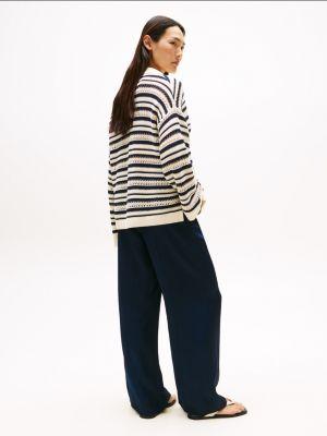 Crochet Polo Sweater Product Image