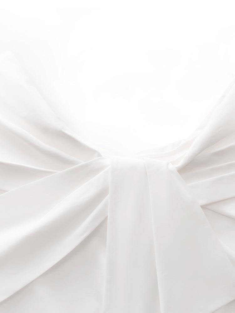 100% Cotton Stretch Off Shoulder Women Bow Top Product Image