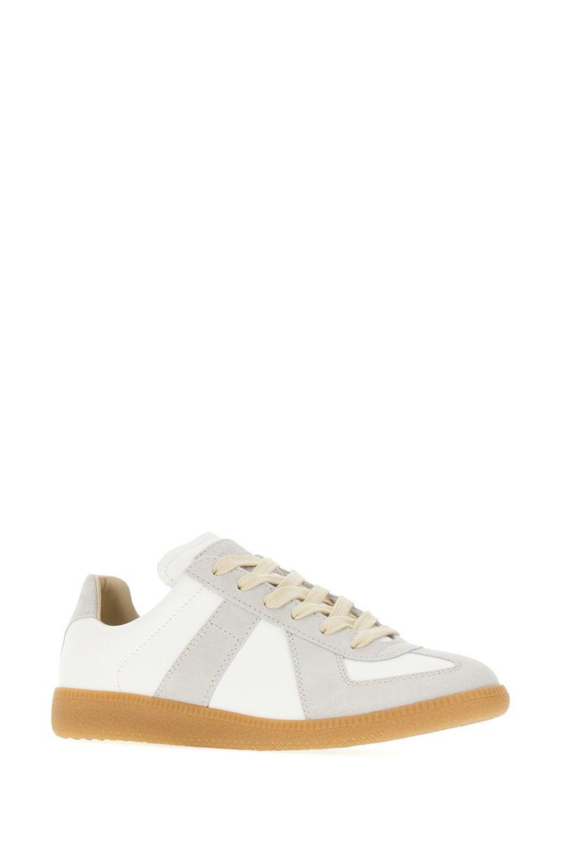 MAISON MARGIELA Replica Leather And Suede Sneakers In White Product Image