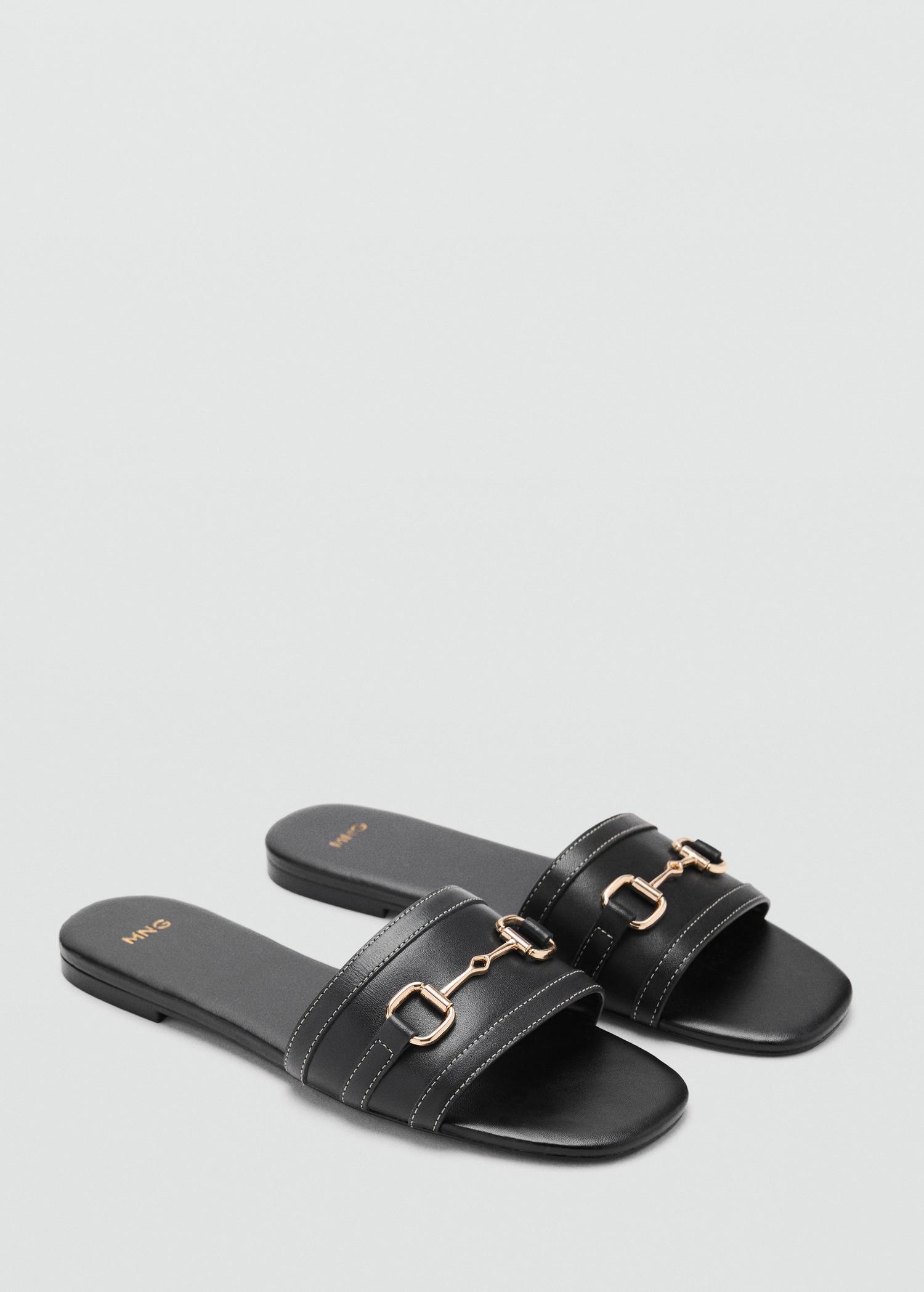 Buckle leather sandals - Women | MANGO USA Product Image