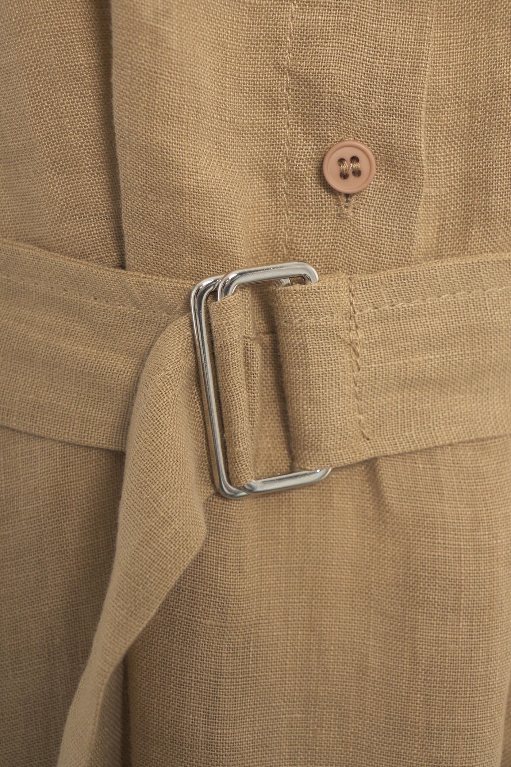Linen dress with waist belt Product Image