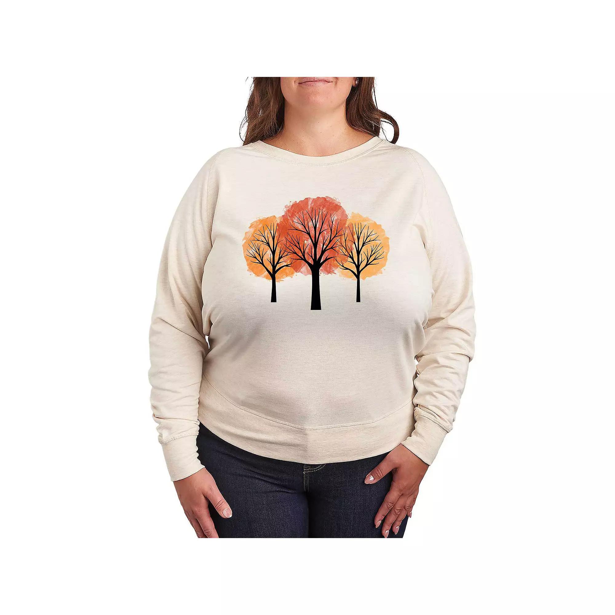 Plus Size 'Tis The Season Halloween French Terry Long Sleeve Tee, Women's, Size: 1XL, Beige Product Image