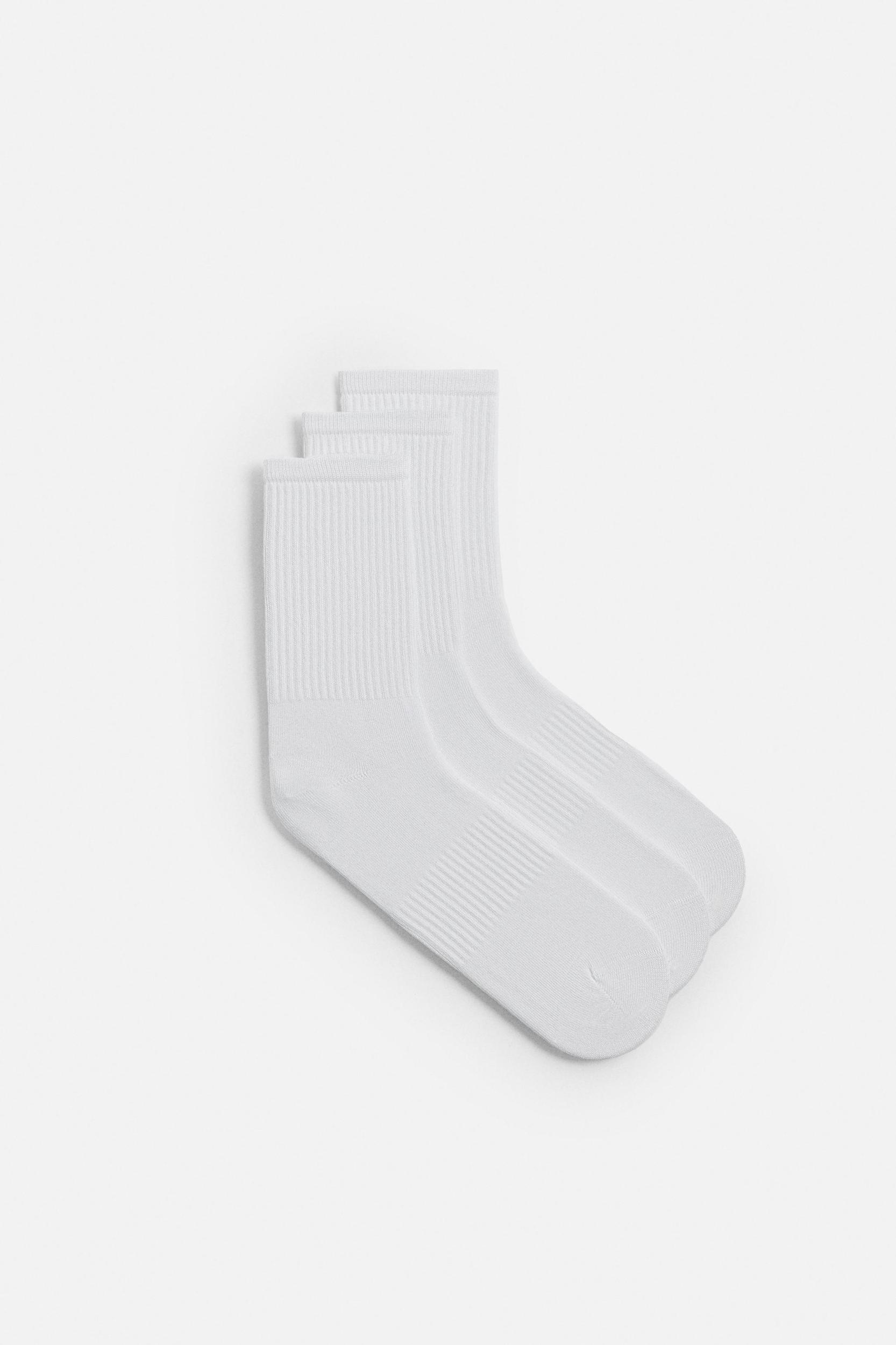 THREE-PACK OF BASIC RIBBED SOCKS Product Image